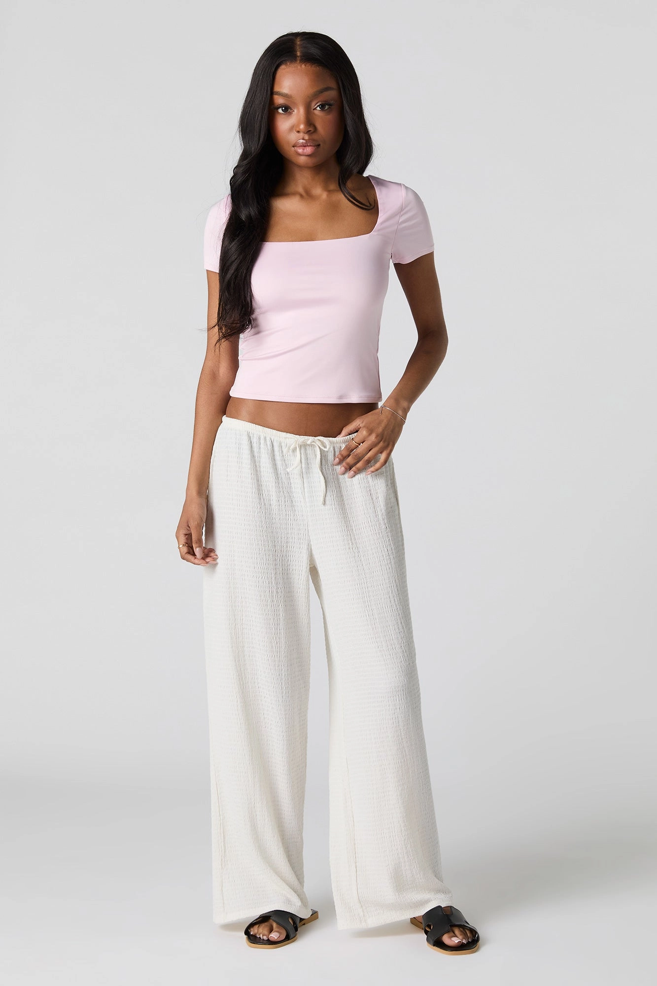 Contour Square Neck Short Sleeve Top