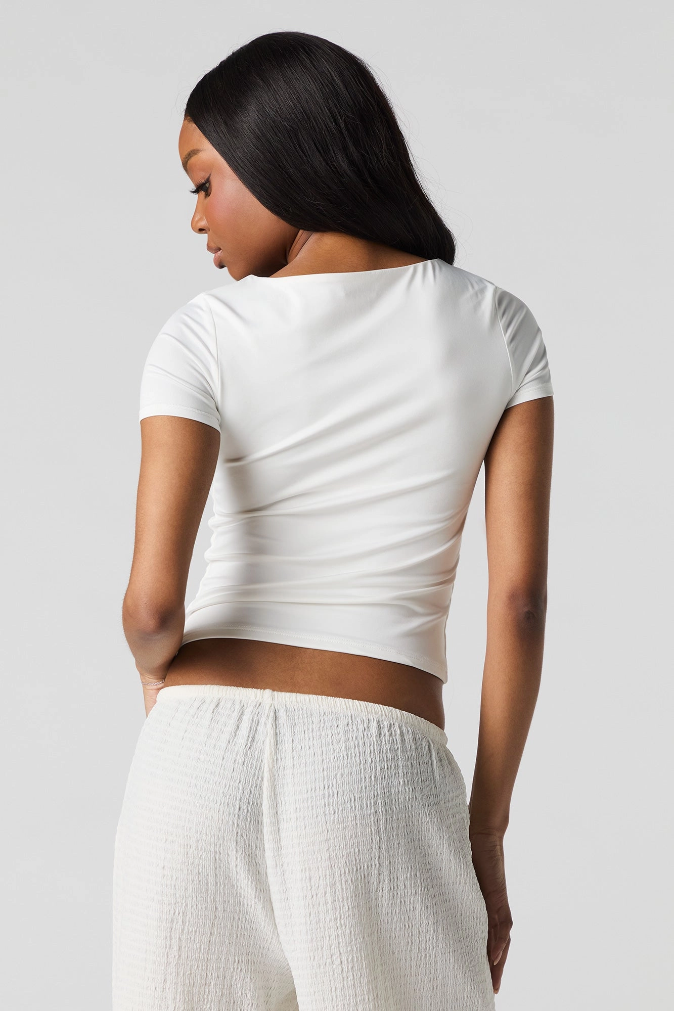 Contour Square Neck Short Sleeve Top