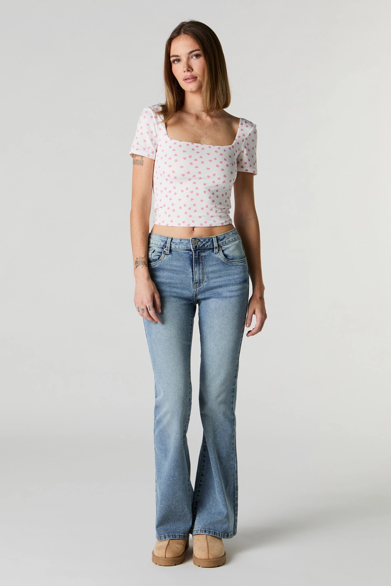 Contour Square Neck Short Sleeve Top