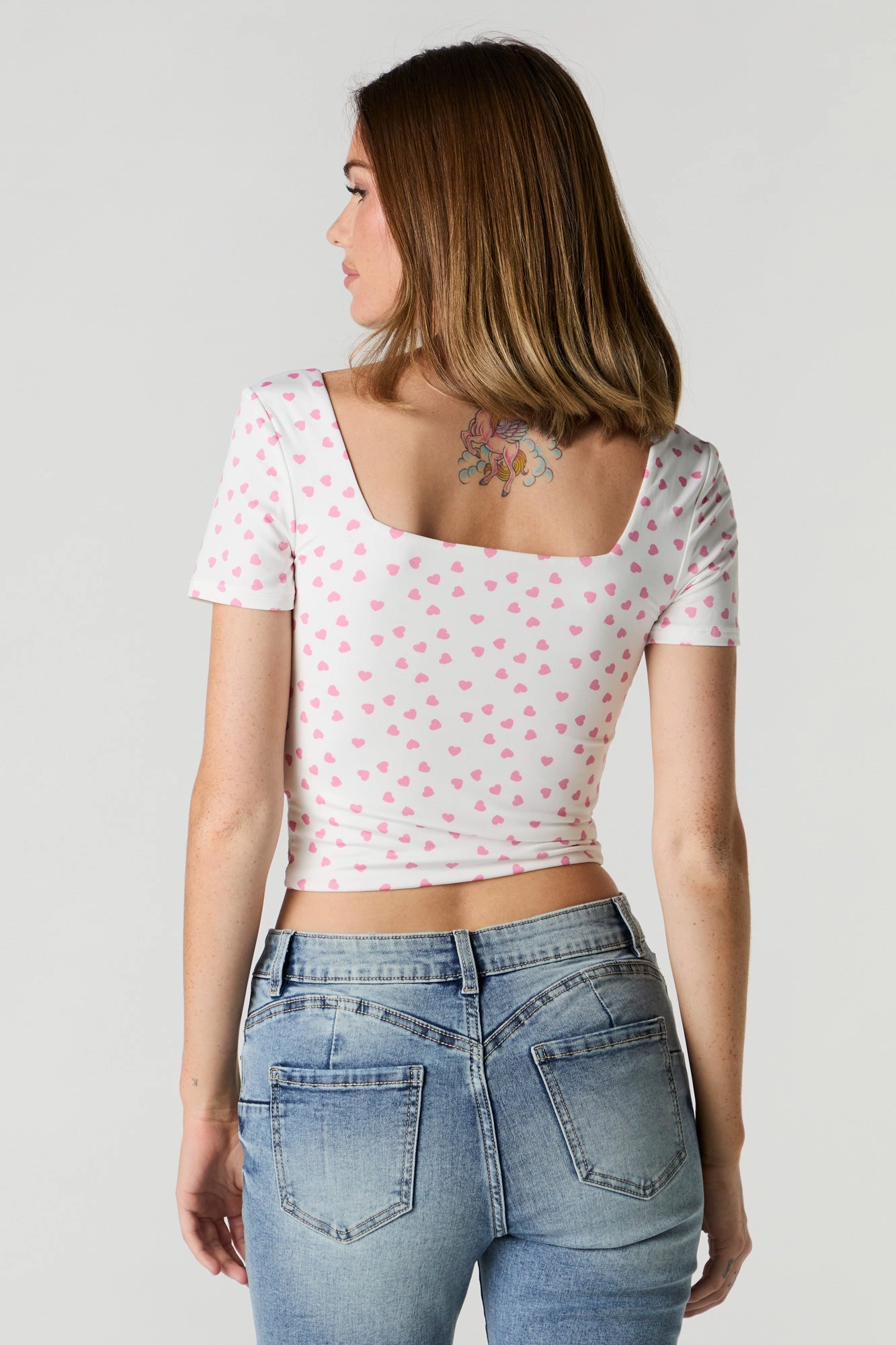 Contour Square Neck Short Sleeve Top