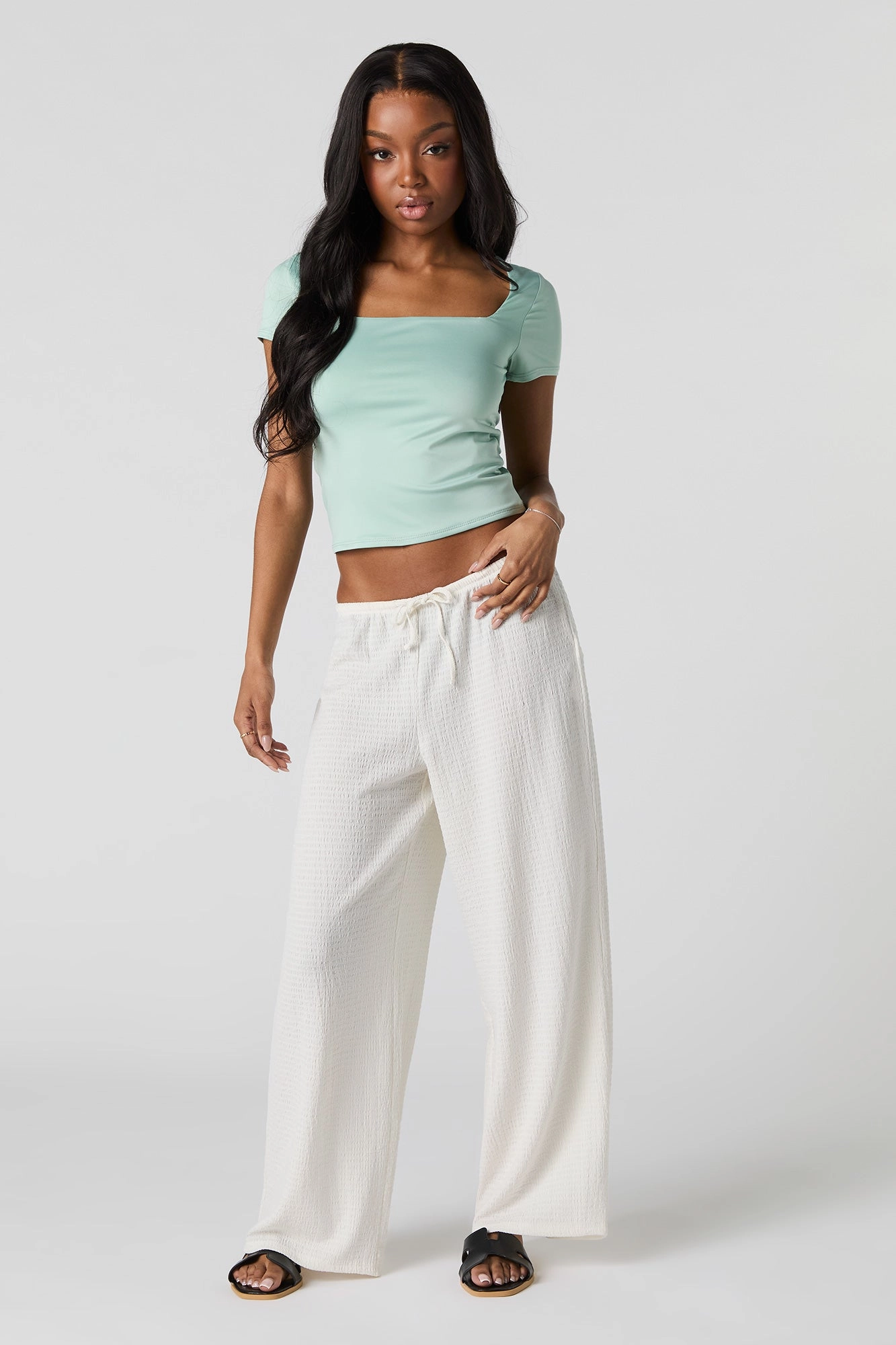 Contour Square Neck Short Sleeve Top