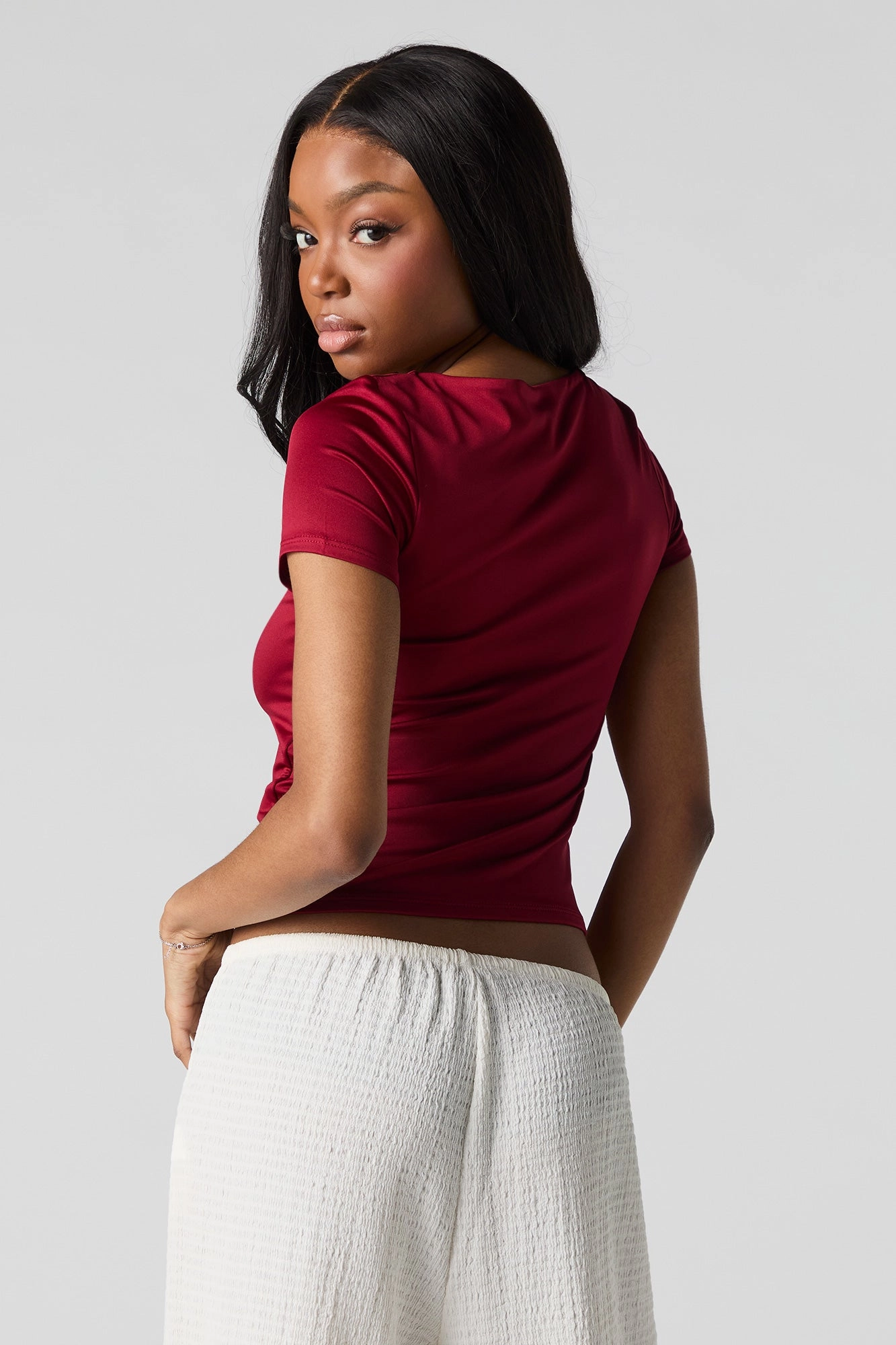 Contour Square Neck Short Sleeve Top