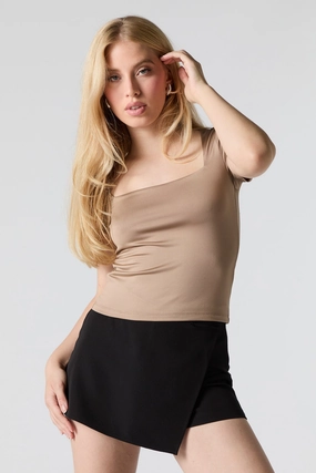 Contour Square Neck Short Sleeve Top