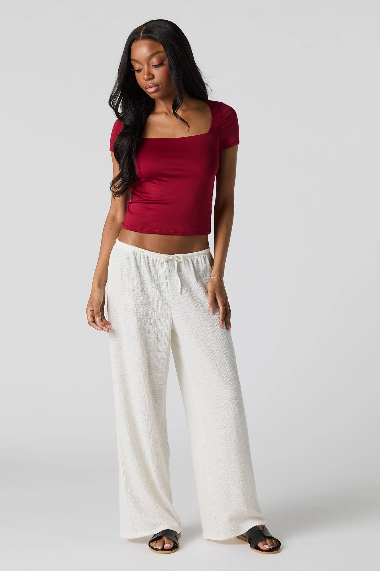 Contour Square Neck Short Sleeve Top