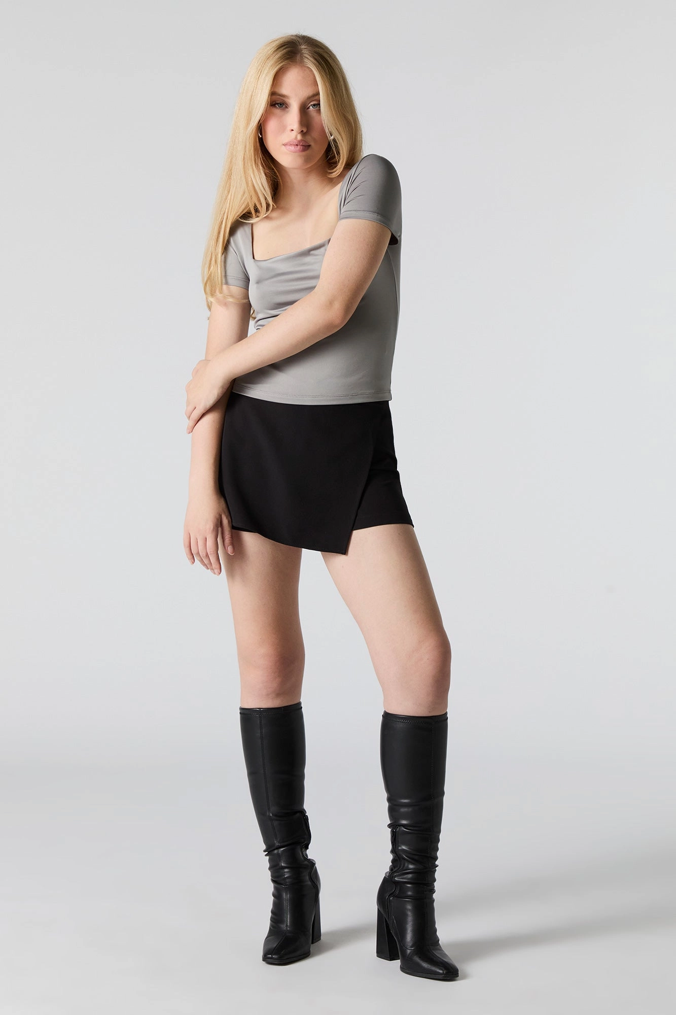 Contour Square Neck Short Sleeve Top
