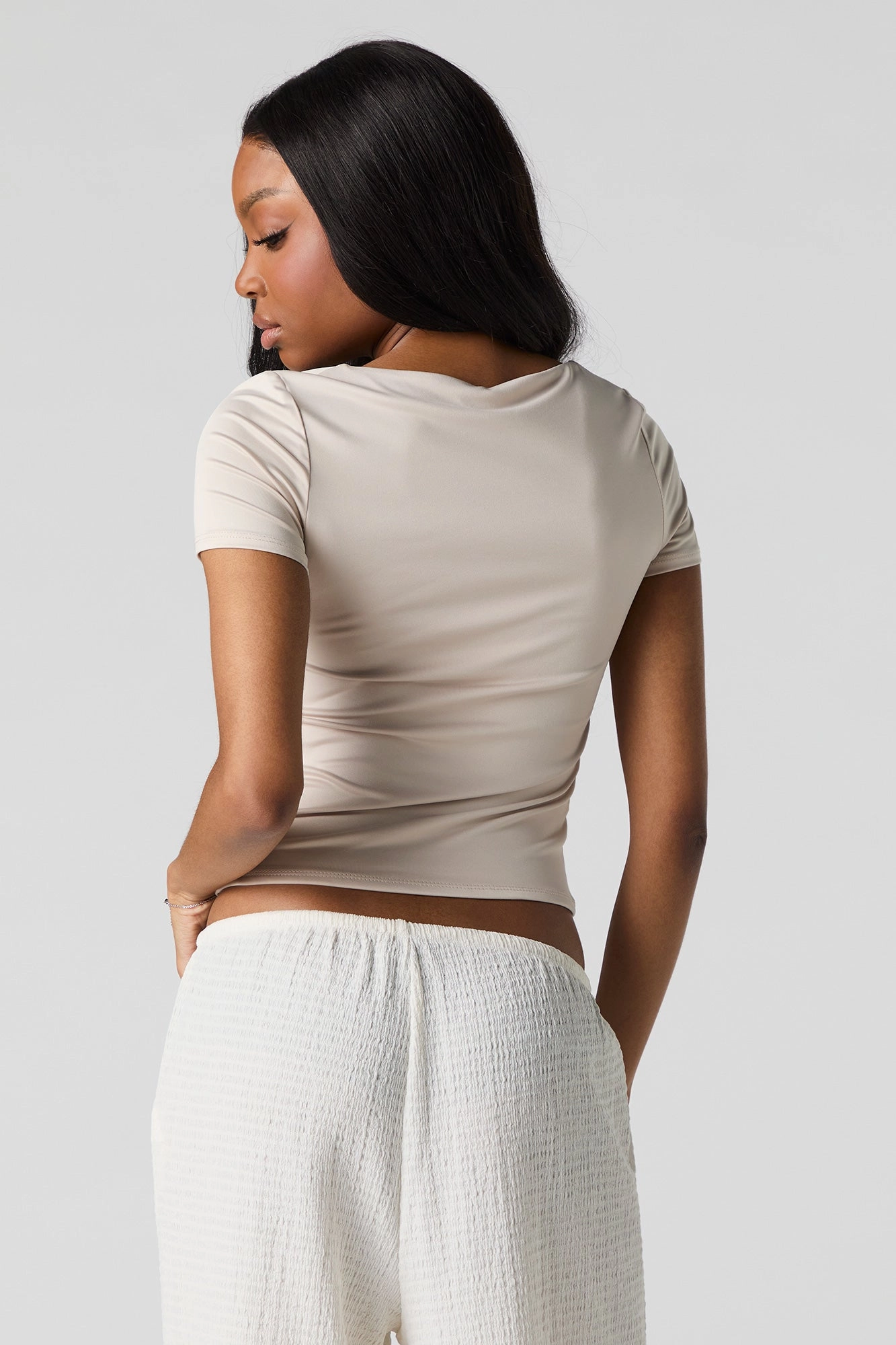 Contour Square Neck Short Sleeve Top
