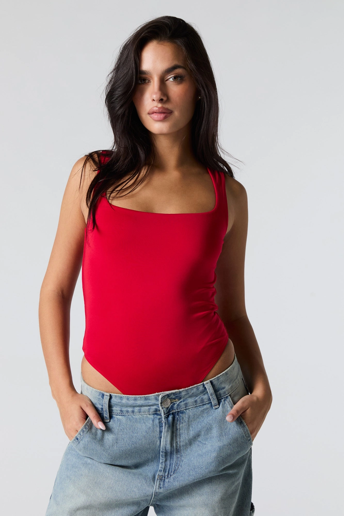 Contour Square Neck Sleeveless Bodysuit