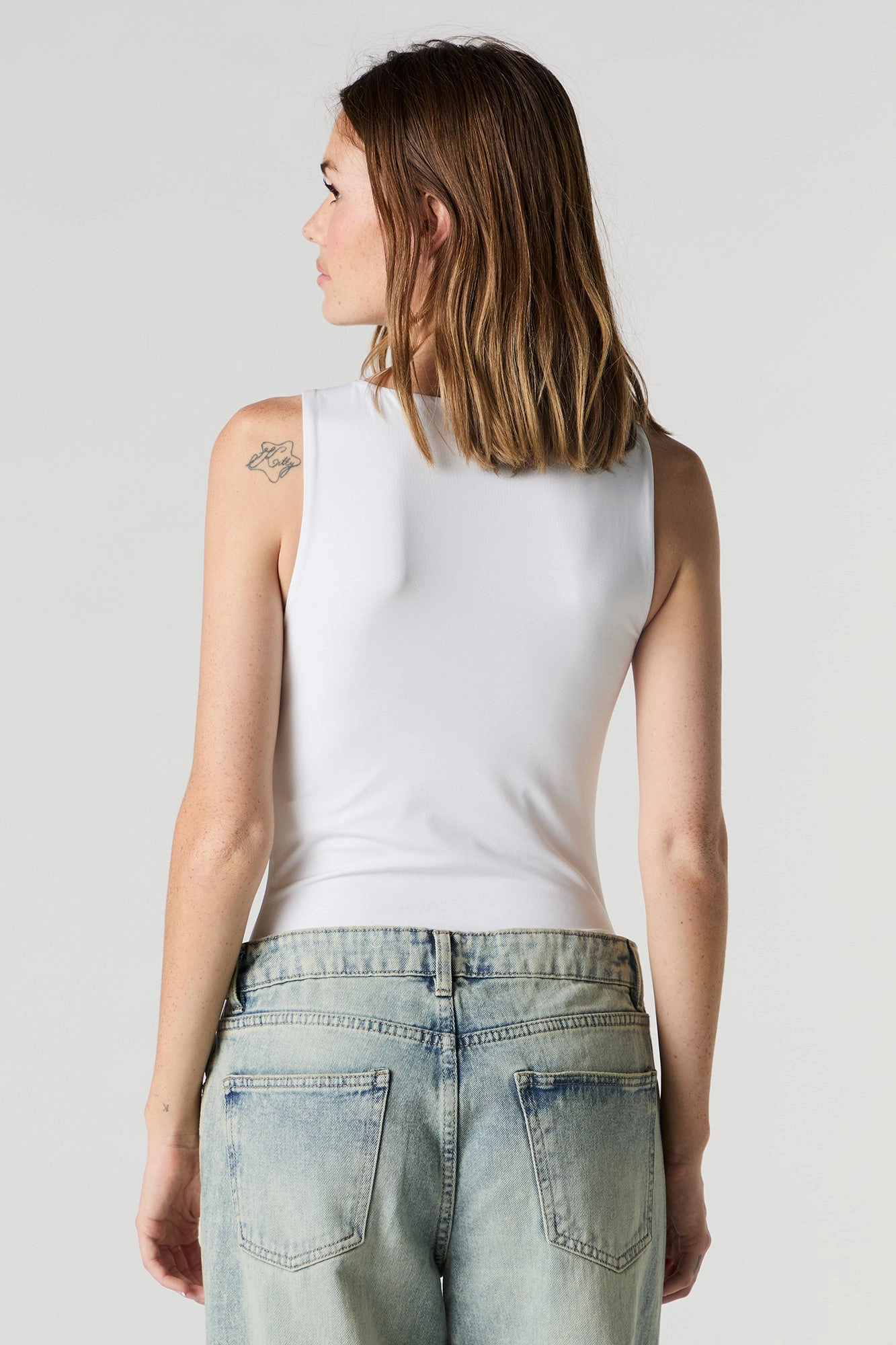 Contour Square Neck Sleeveless Bodysuit
