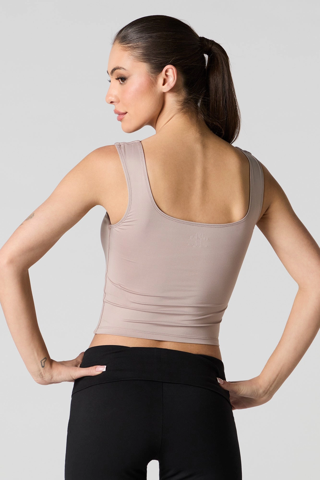 Contour Square Neck Tank with Built-In Cups