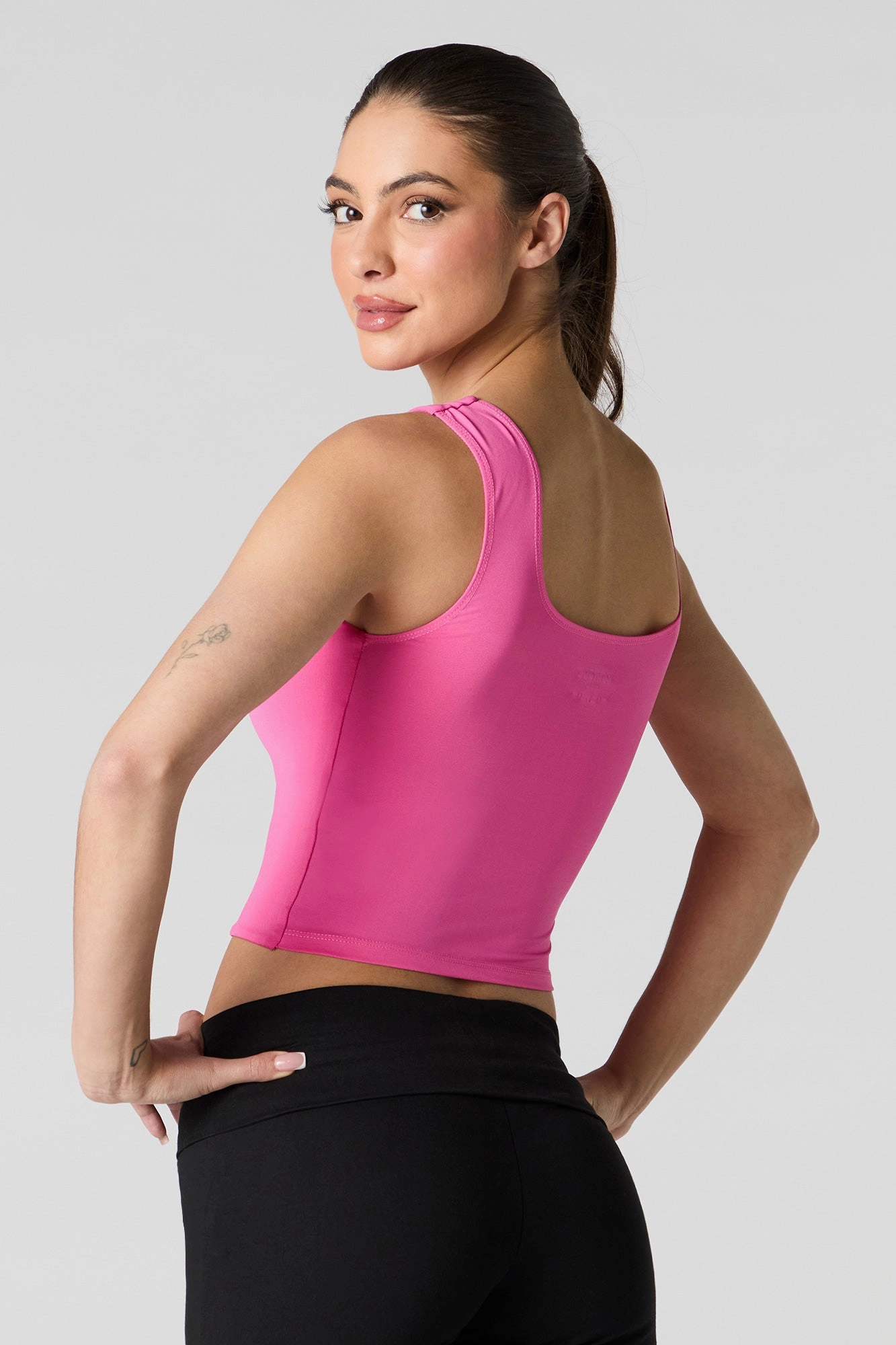 Contour Square Neck Tank with Built-In Cups