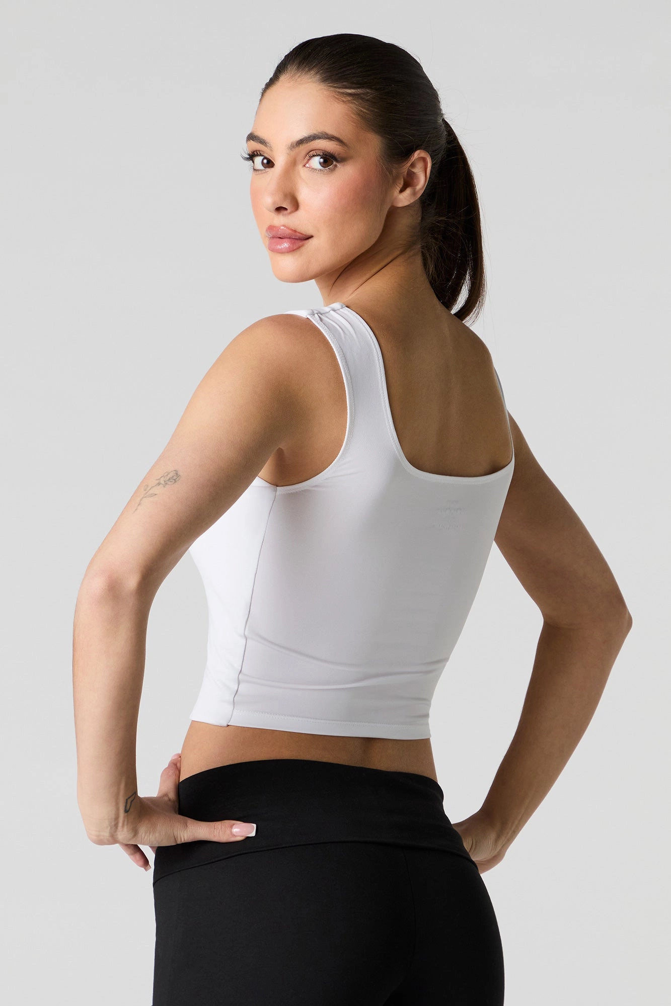 Contour Square Neck Tank with Built-In Cups