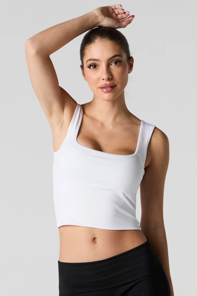 Contour Square Neck Tank with Built-In Cups