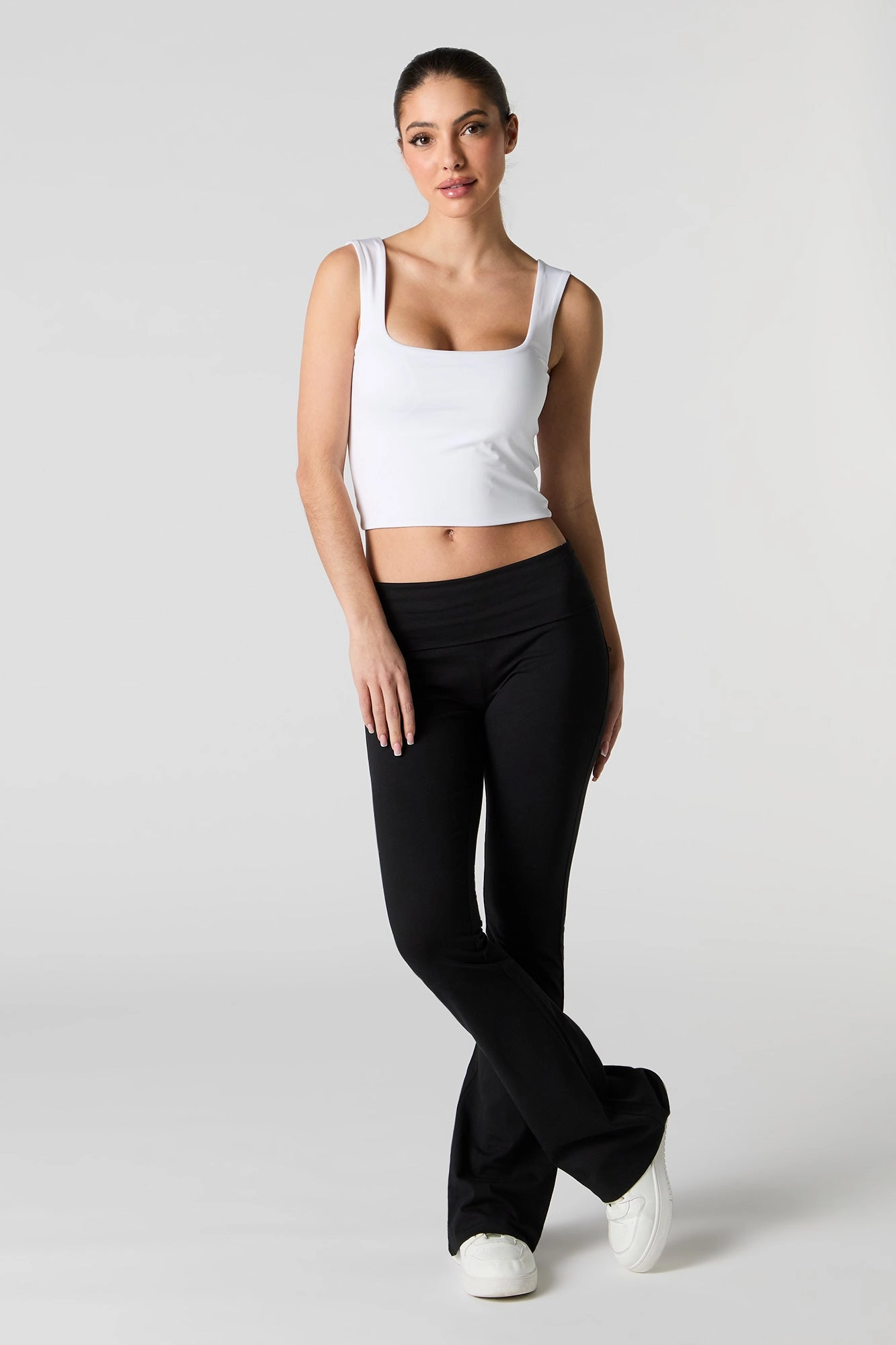 Contour Square Neck Tank with Built-In Cups