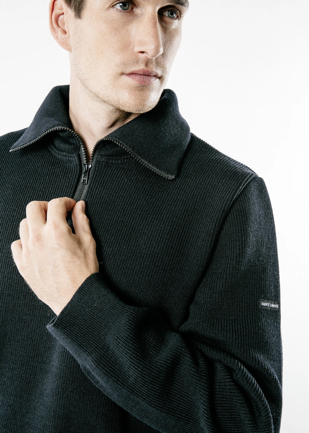 COTENTIN III - Quarter Zip Trucker Sweater (NAVY)