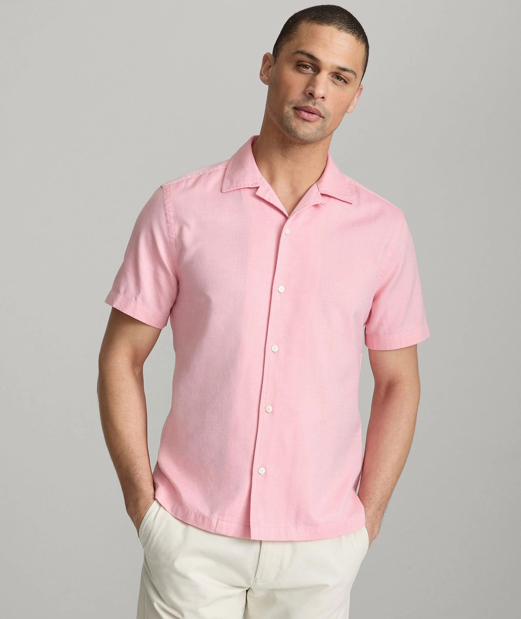 Cotton-Blend Short-Sleeve Hughes Shirt