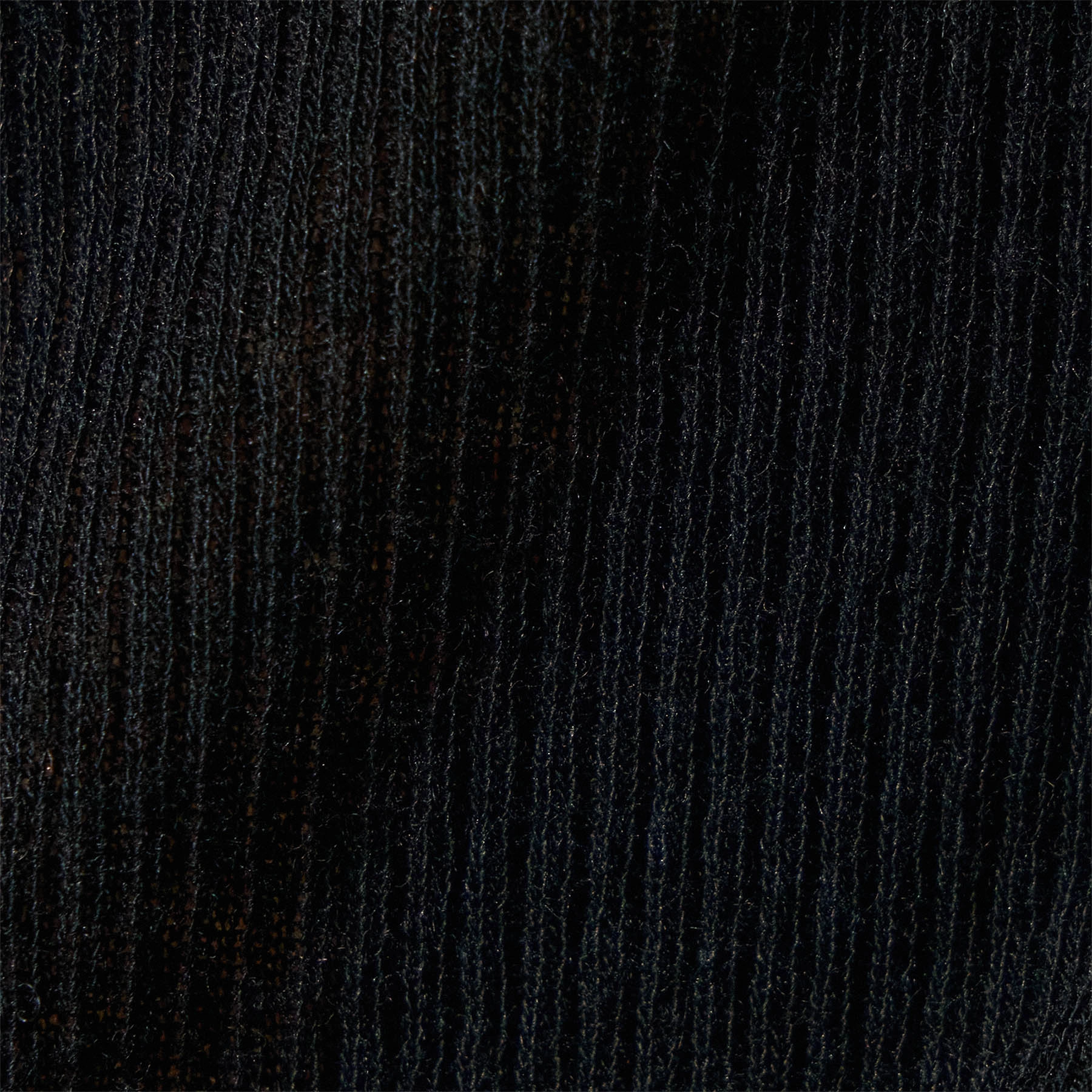 Cotton Cashmere Blend Ribbed Long Sleeve Crew - Black