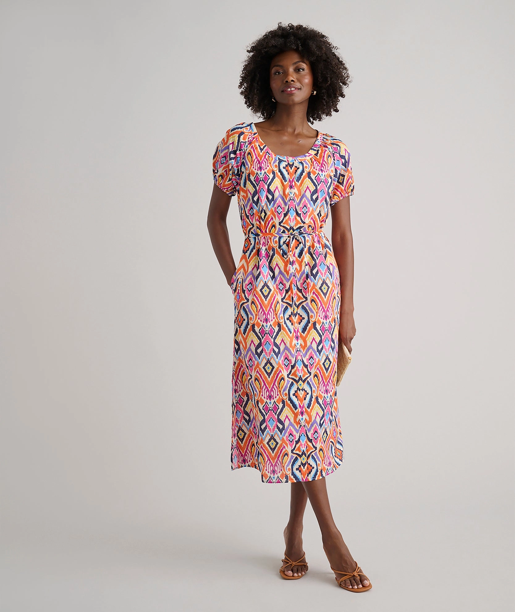 Cotton Marguerite Midi Dress