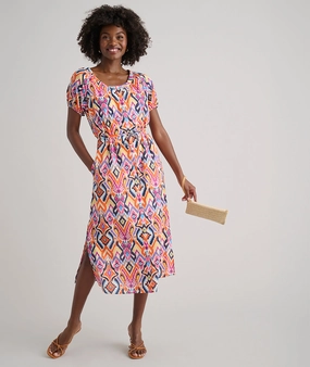Cotton Marguerite Midi Dress