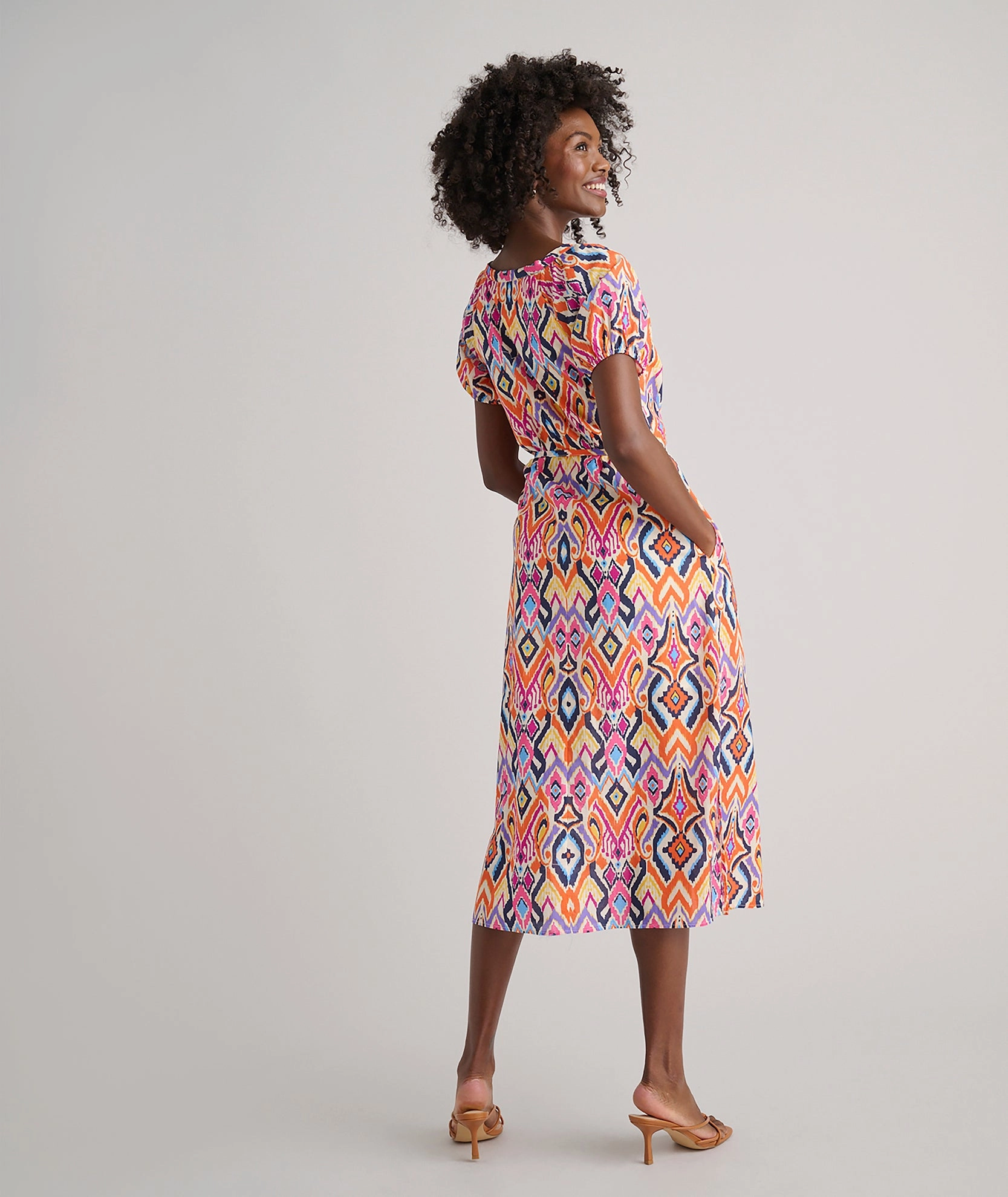 Cotton Marguerite Midi Dress