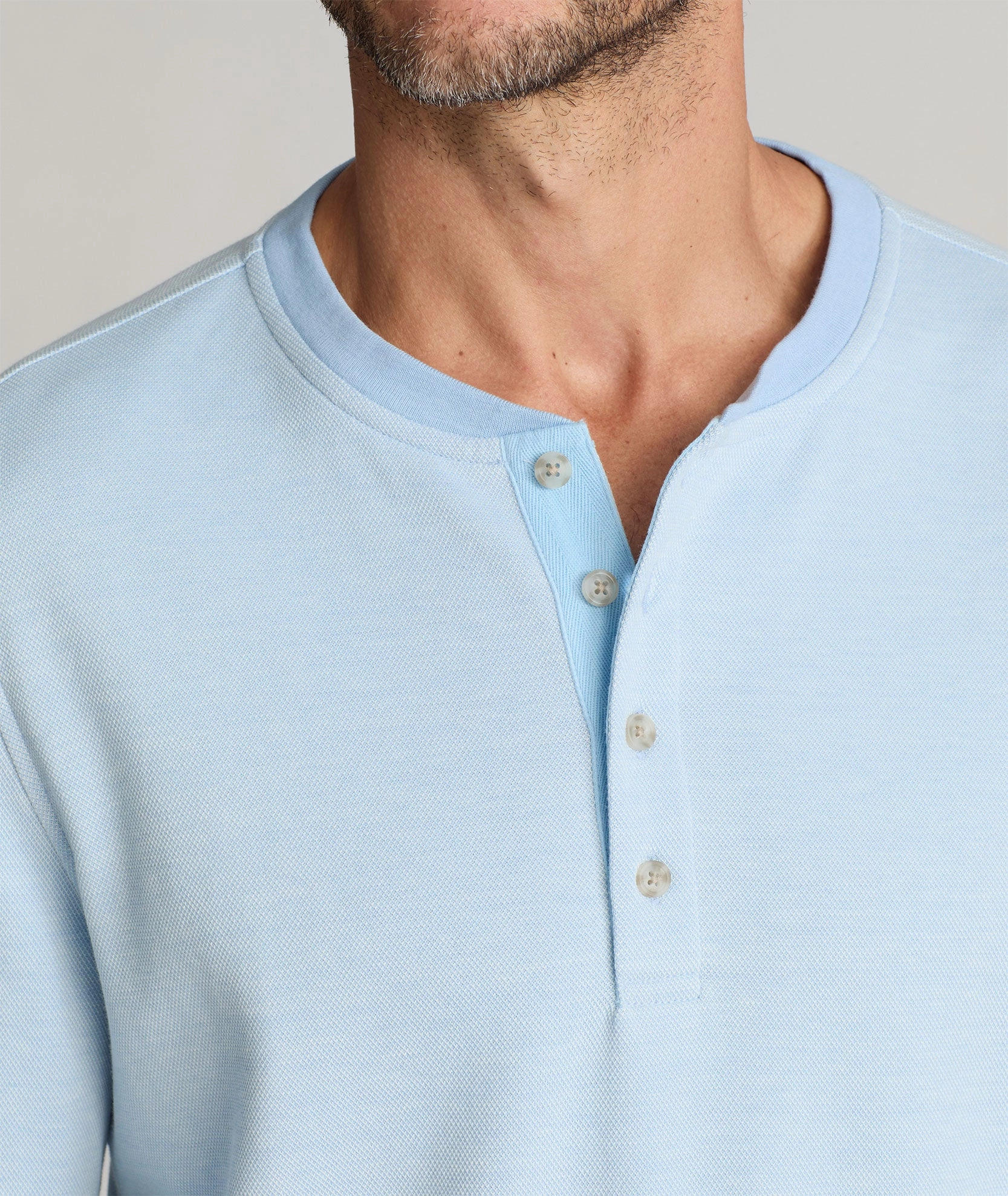 Cotton Pique Henley - FINAL SALE