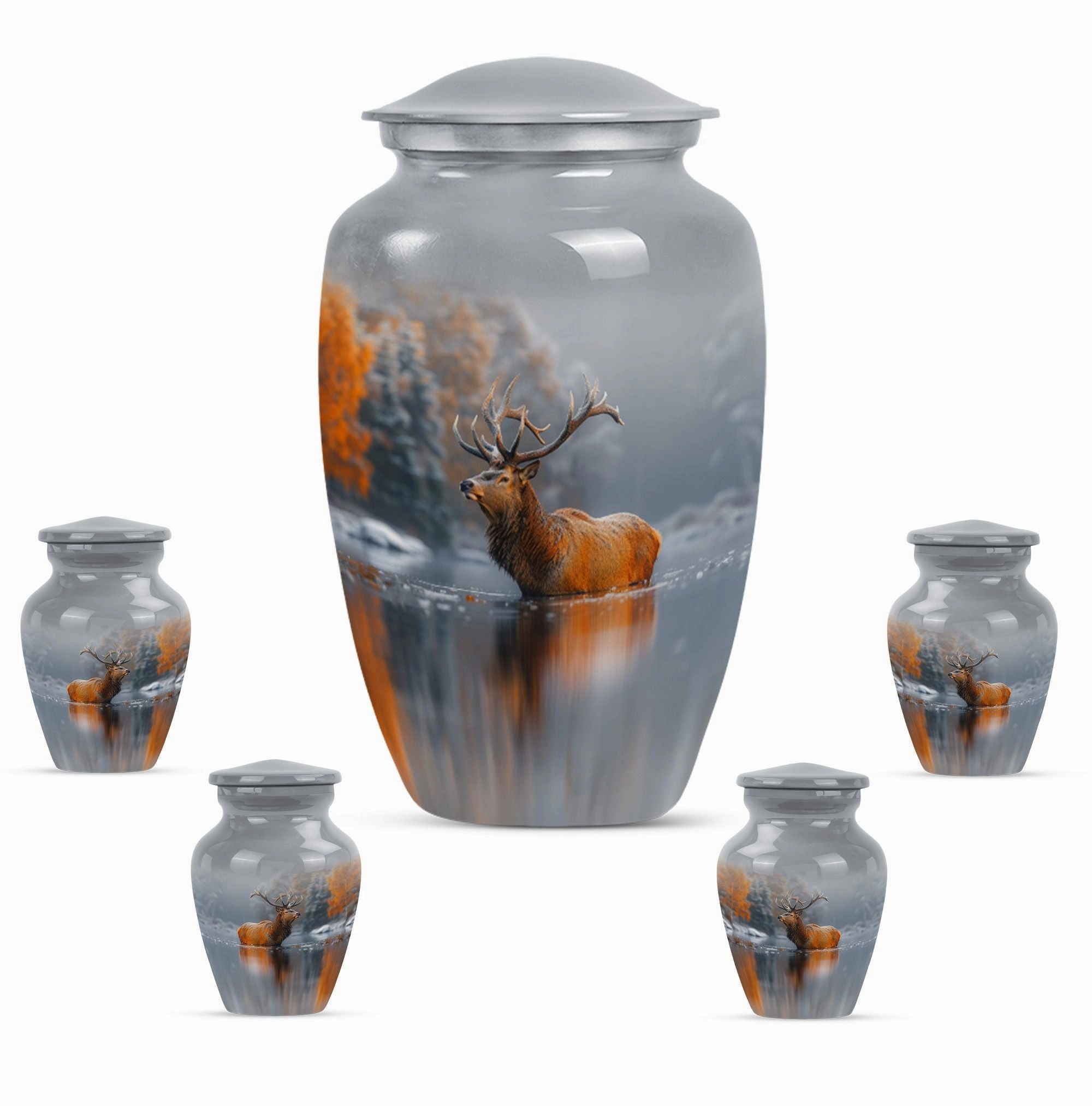 Deer Urn Remembrance - Memorial Ashes Cremation Urn for Adult