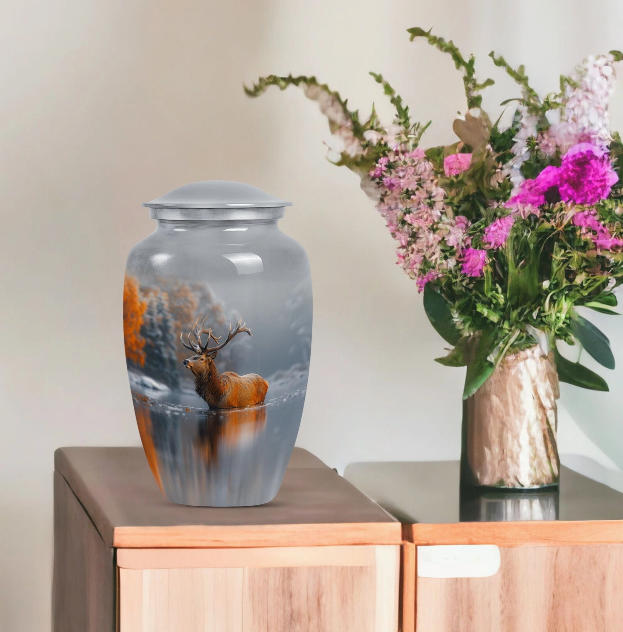Deer Urn Remembrance - Memorial Ashes Cremation Urn for Adult