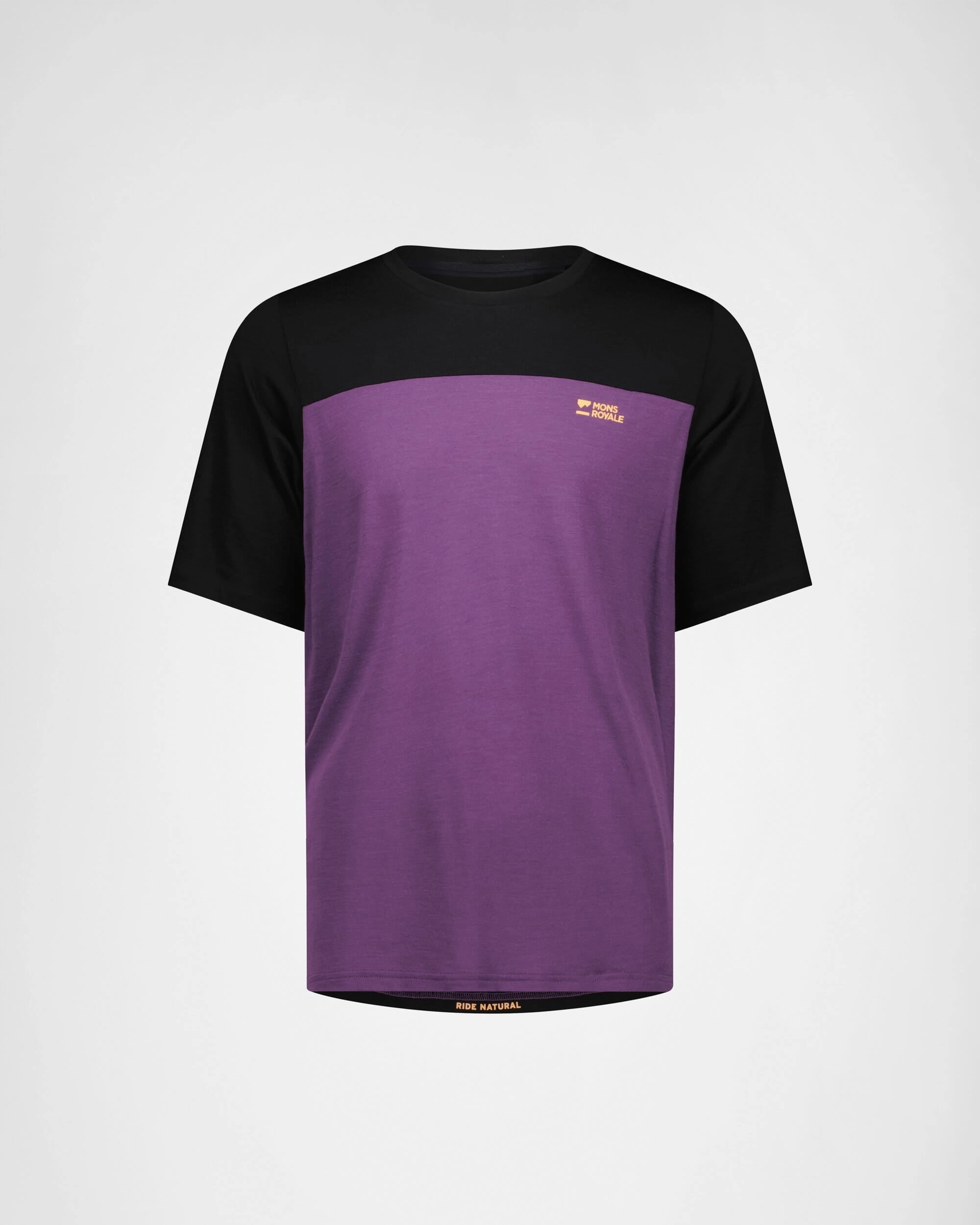 Diversion Merino Bike Jersey Short Sleeve - Boysenberry / Black