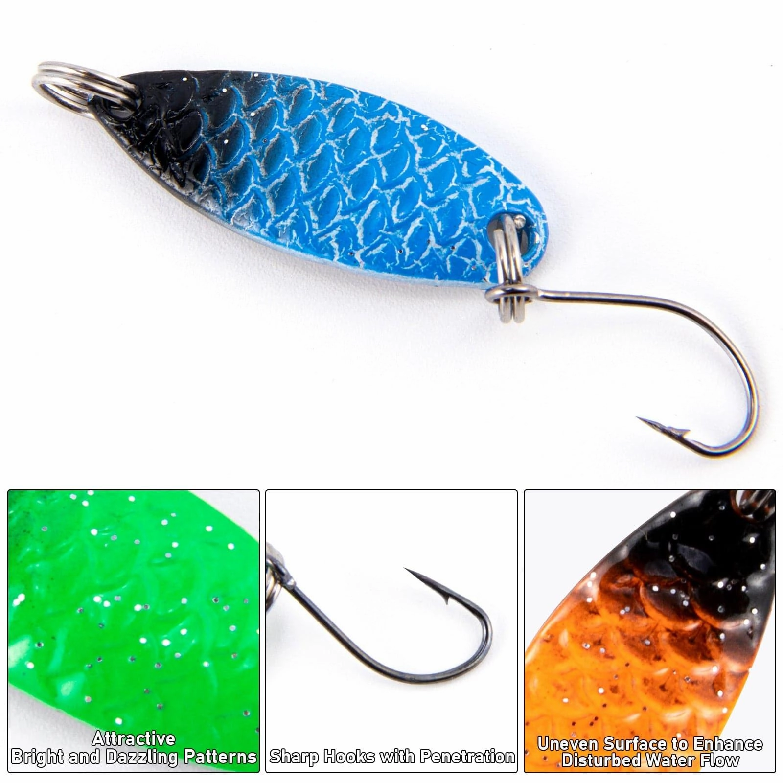 Dr.Fish  12pcs Spoons Spinners Lures Kit