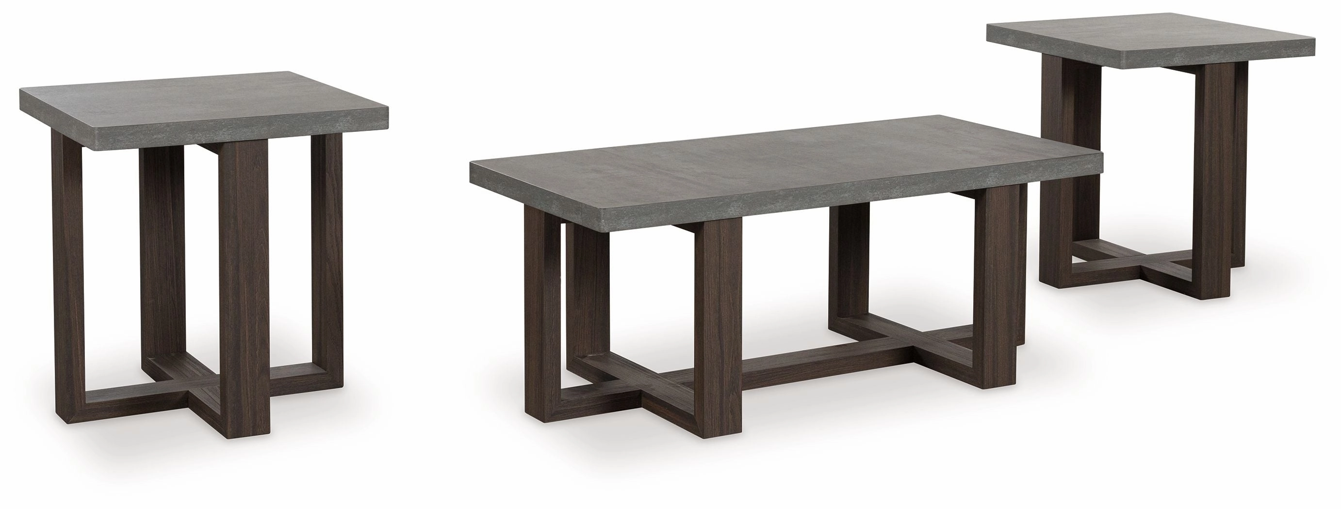 Dynnford Gray / Brown Occasional Table Set