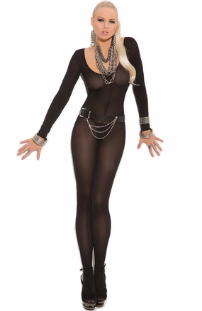 EM-1606 Black crotchless bodystocking