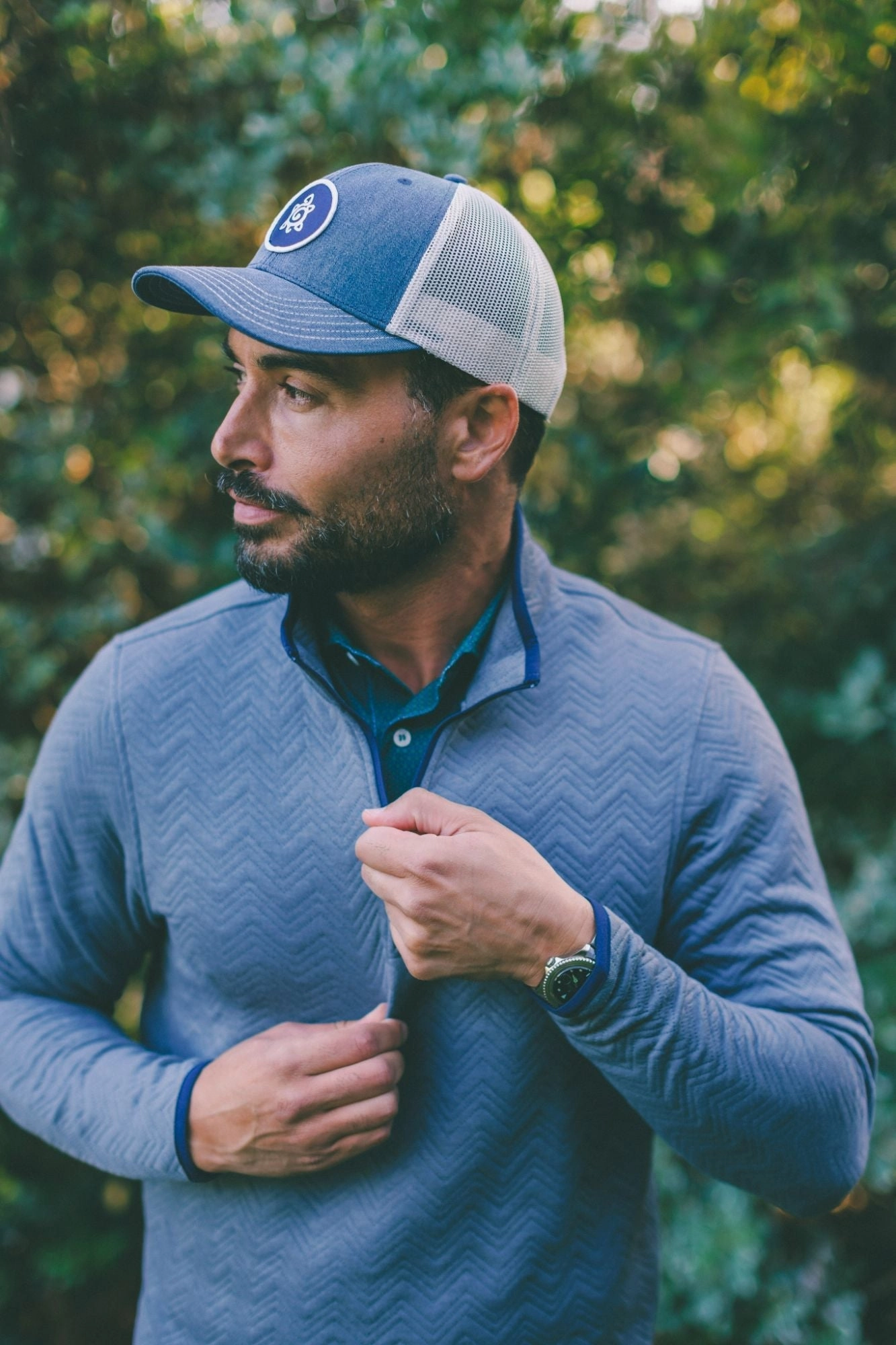 Erwin Quilted Quarter-Zip Pullover