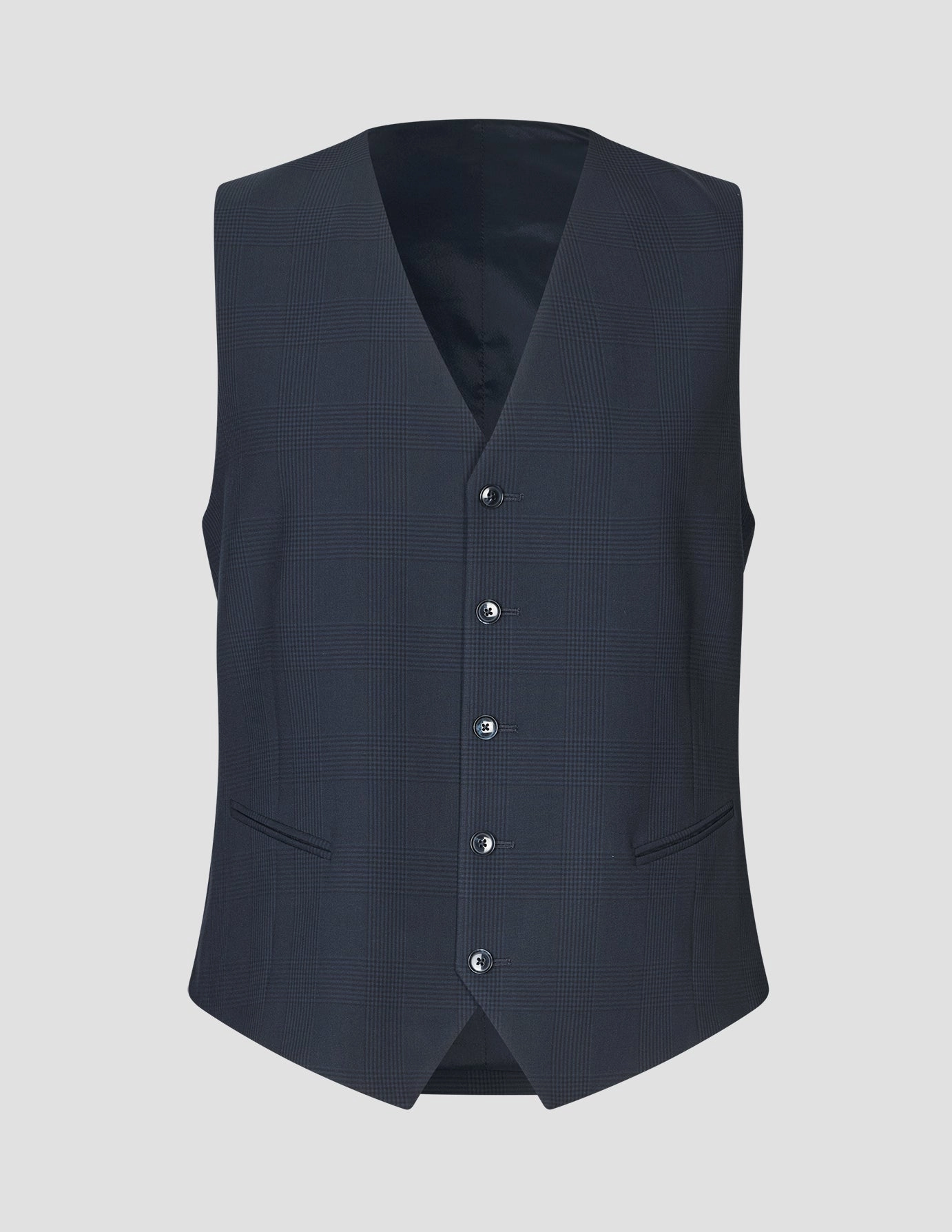 Essential Vest Dark Blue Check