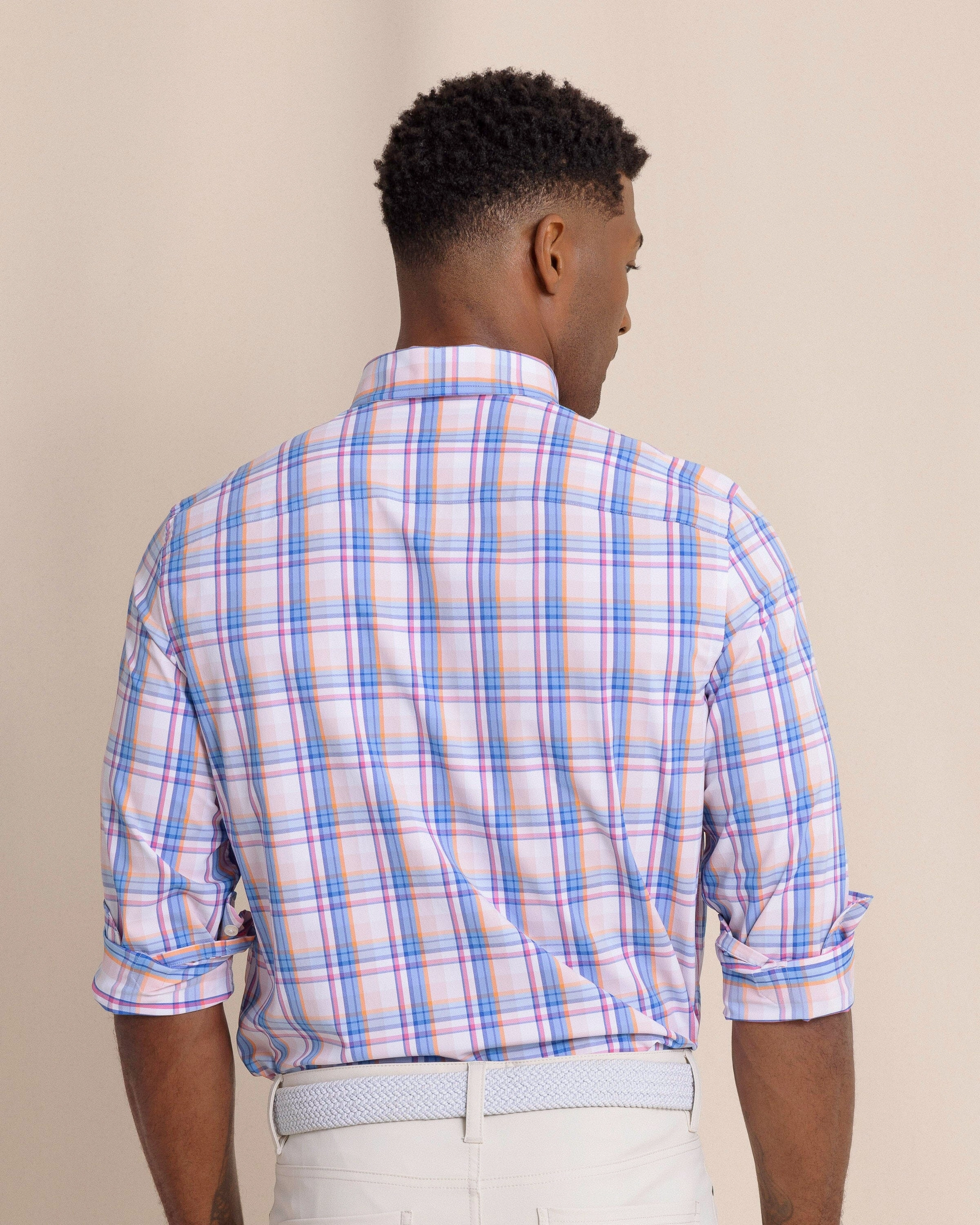 Gaspee Plaid Intercoastal Long Sleeve Sport Shirt