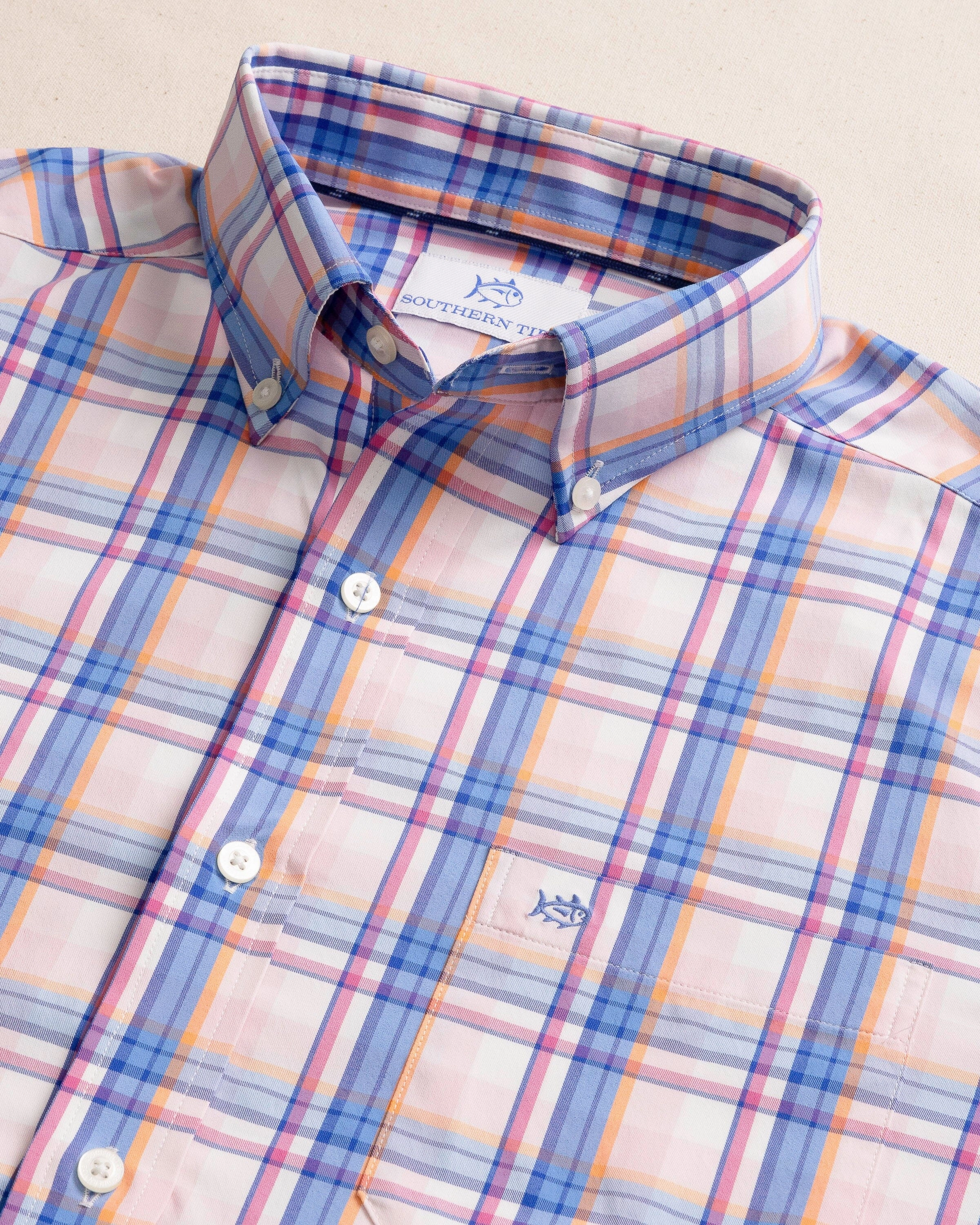 Gaspee Plaid Intercoastal Long Sleeve Sport Shirt
