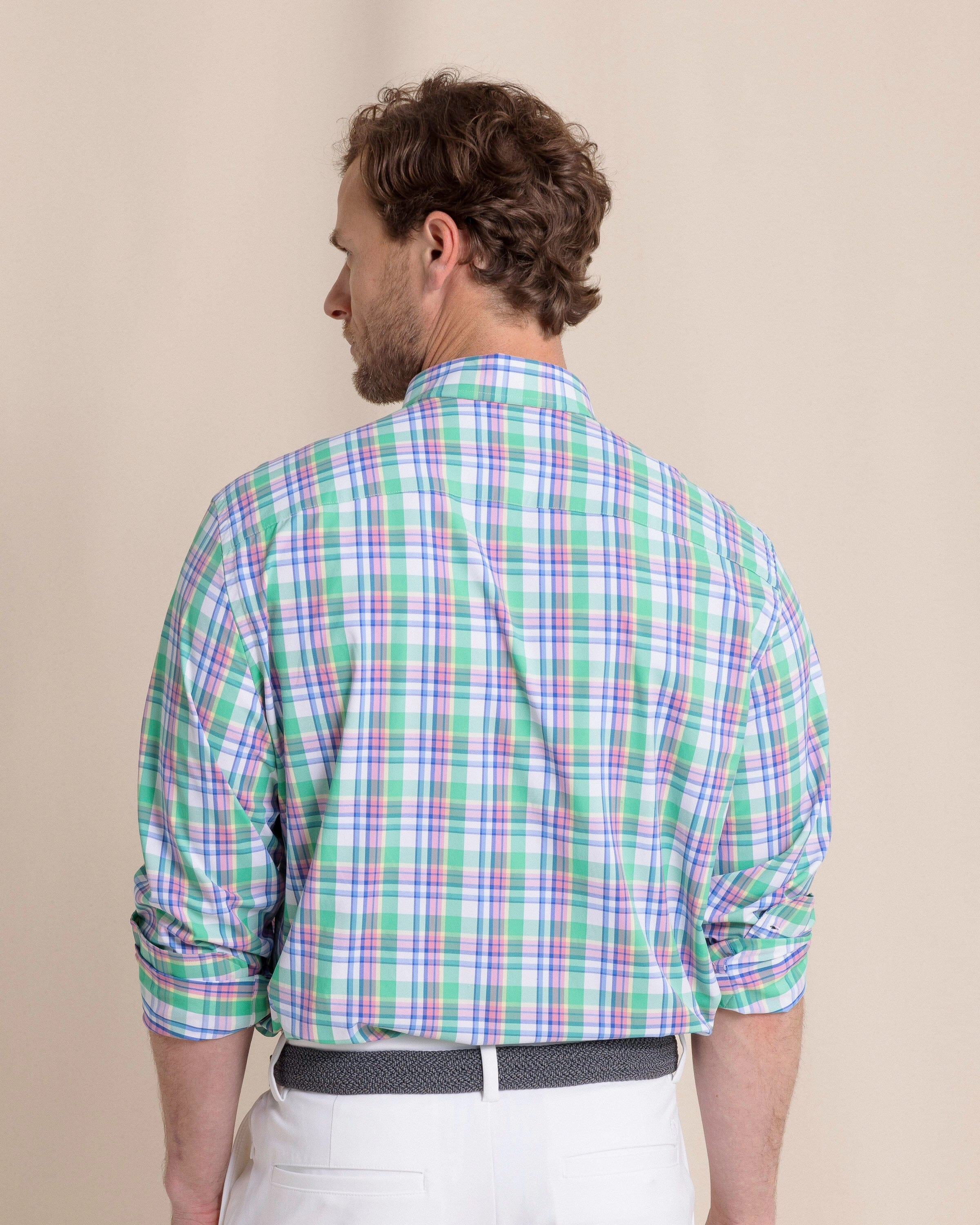 Gaspee Plaid Intercoastal Long Sleeve Sport Shirt
