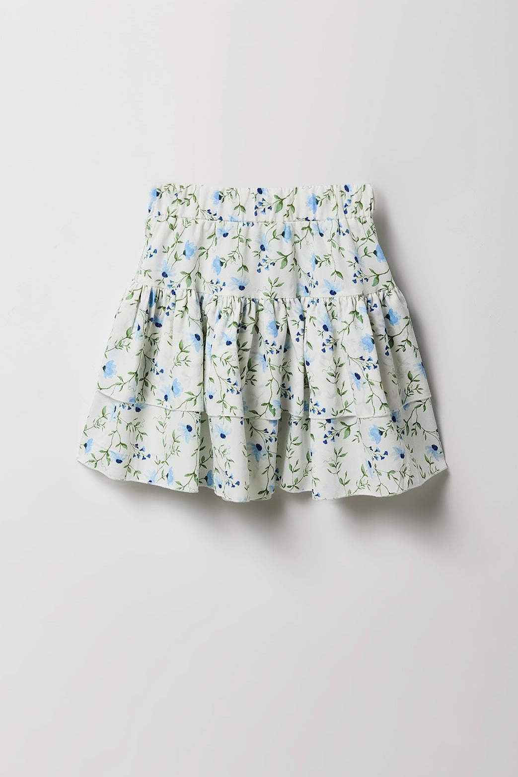 Girls Embroidered T-Shirt & Tiered Skirt 2 Piece Set