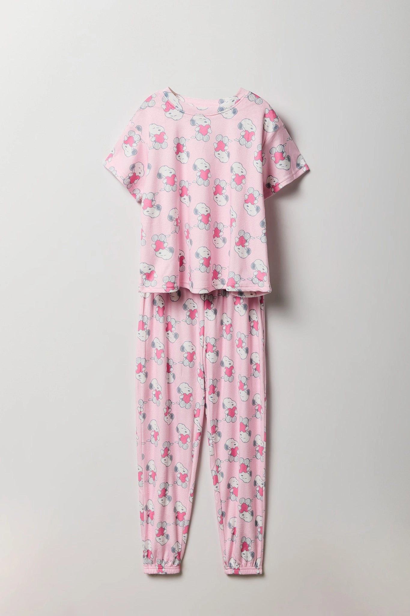 Girls Snoopy Print T-Shirt & Pant 2 Piece Licensed Casual Set