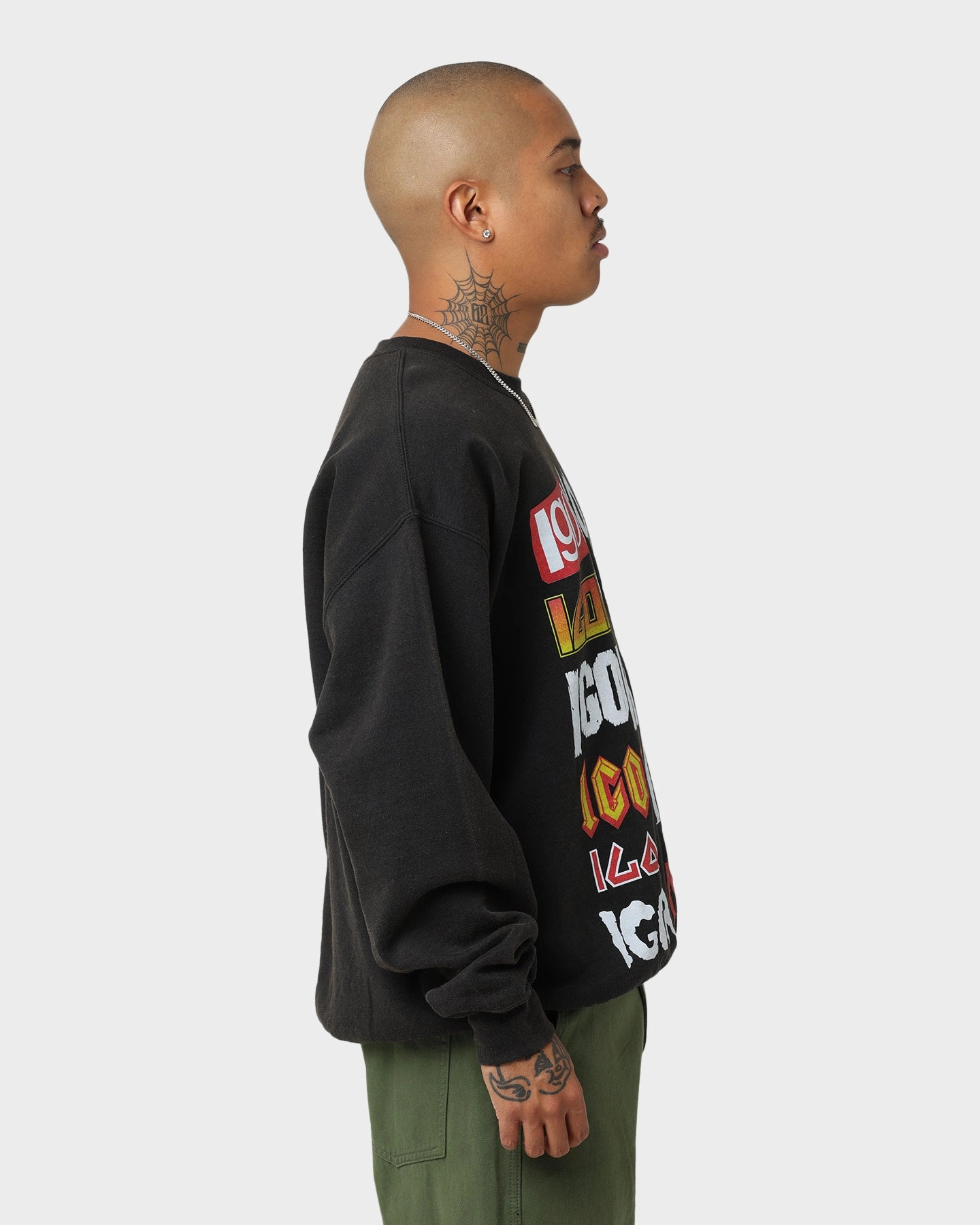 Goat Crew Igor Metal Logo Vintage Crewneck Black Wash