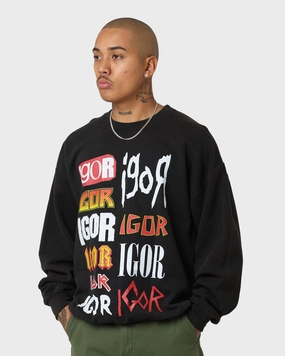 Goat Crew Igor Metal Logo Vintage Crewneck Black Wash