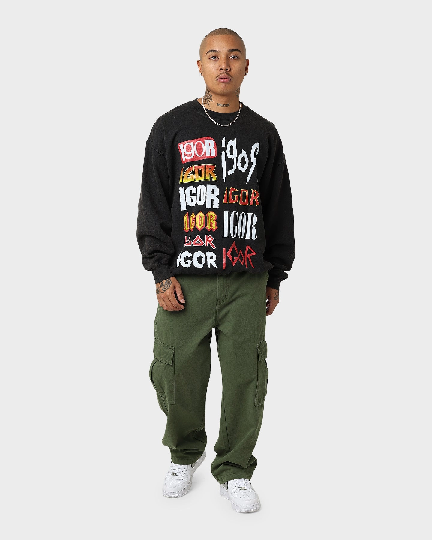 Goat Crew Igor Metal Logo Vintage Crewneck Black Wash