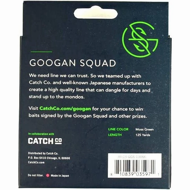 Googan Squad 8X Braid 125 Yds Moss Green