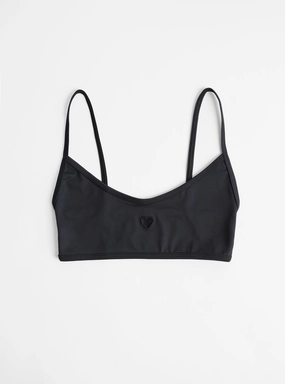 Heart Swim Top Black