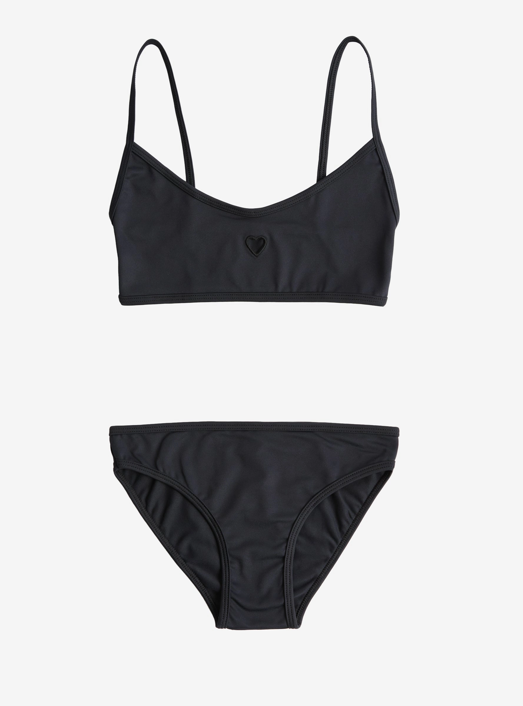 Heart Swim Top Black
