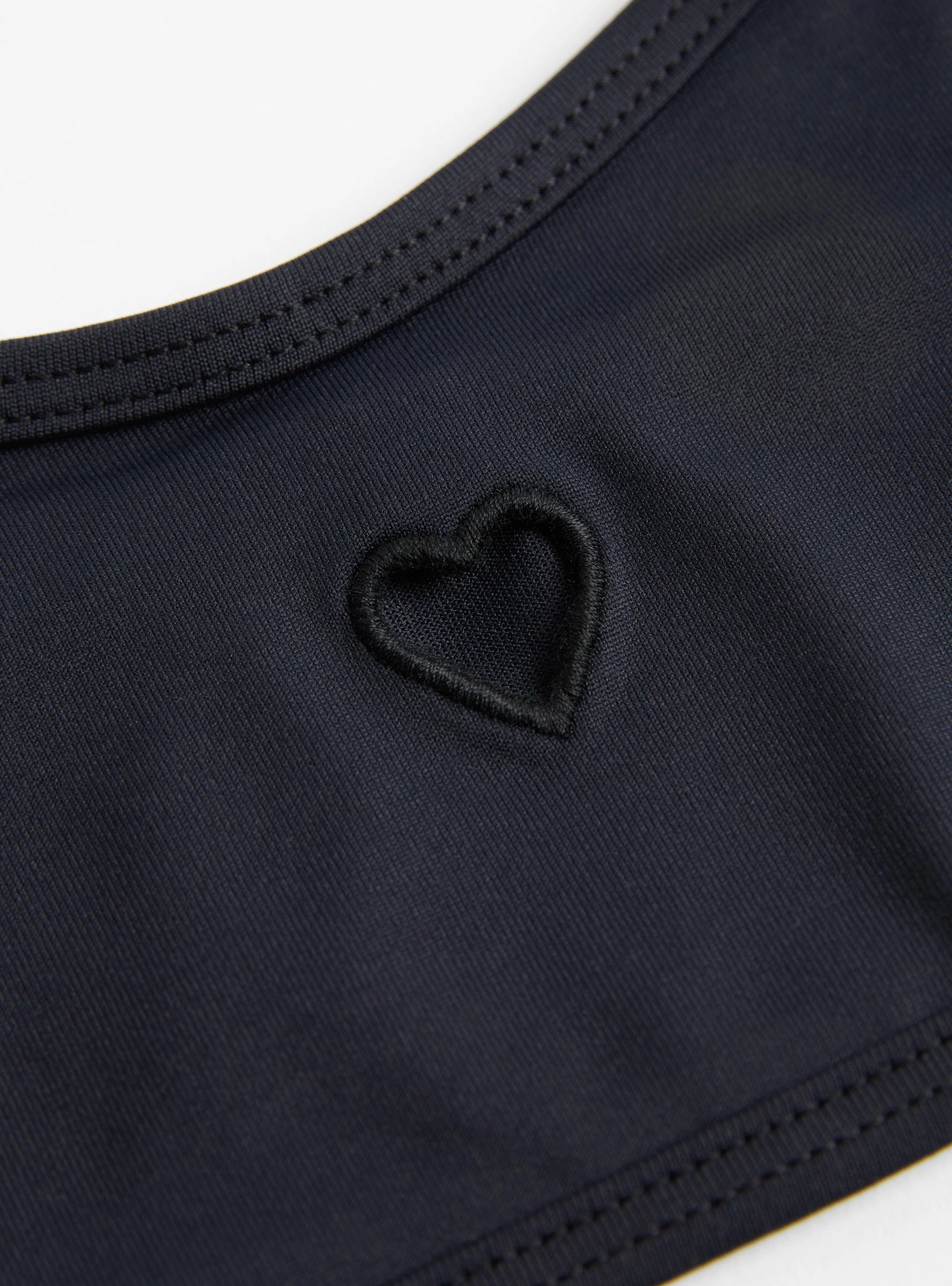 Heart Swim Top Black