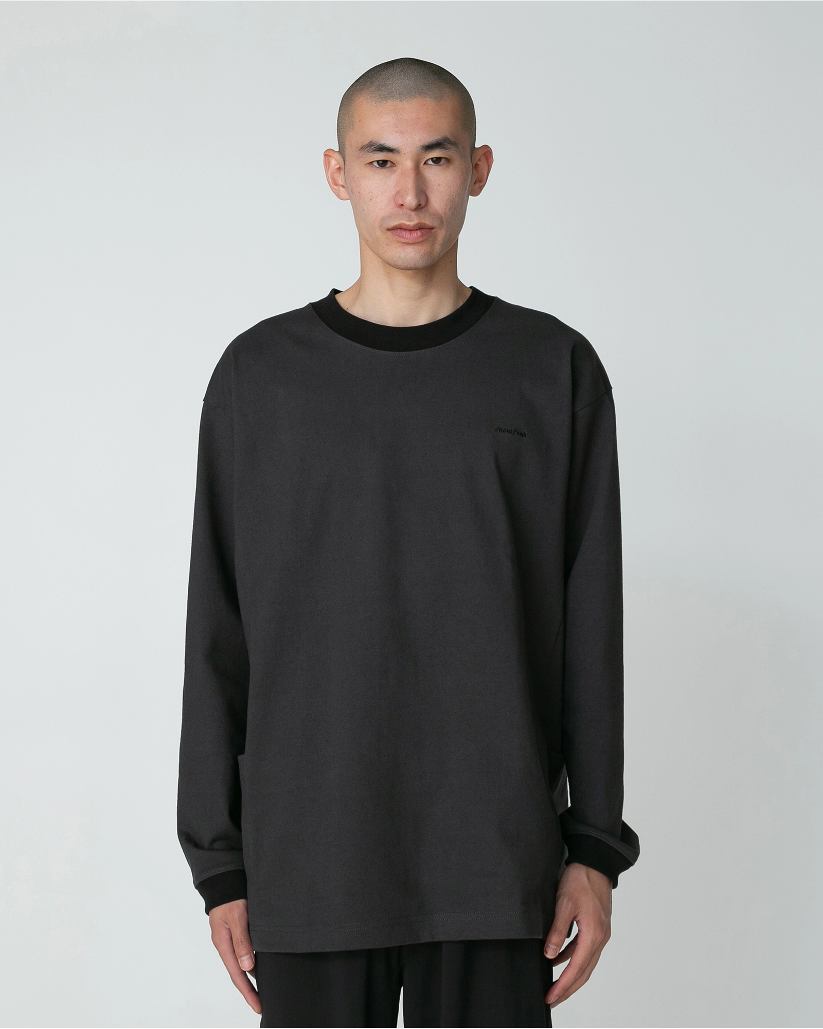 Heavy Cotton Border Long Sleeve T-Shirt