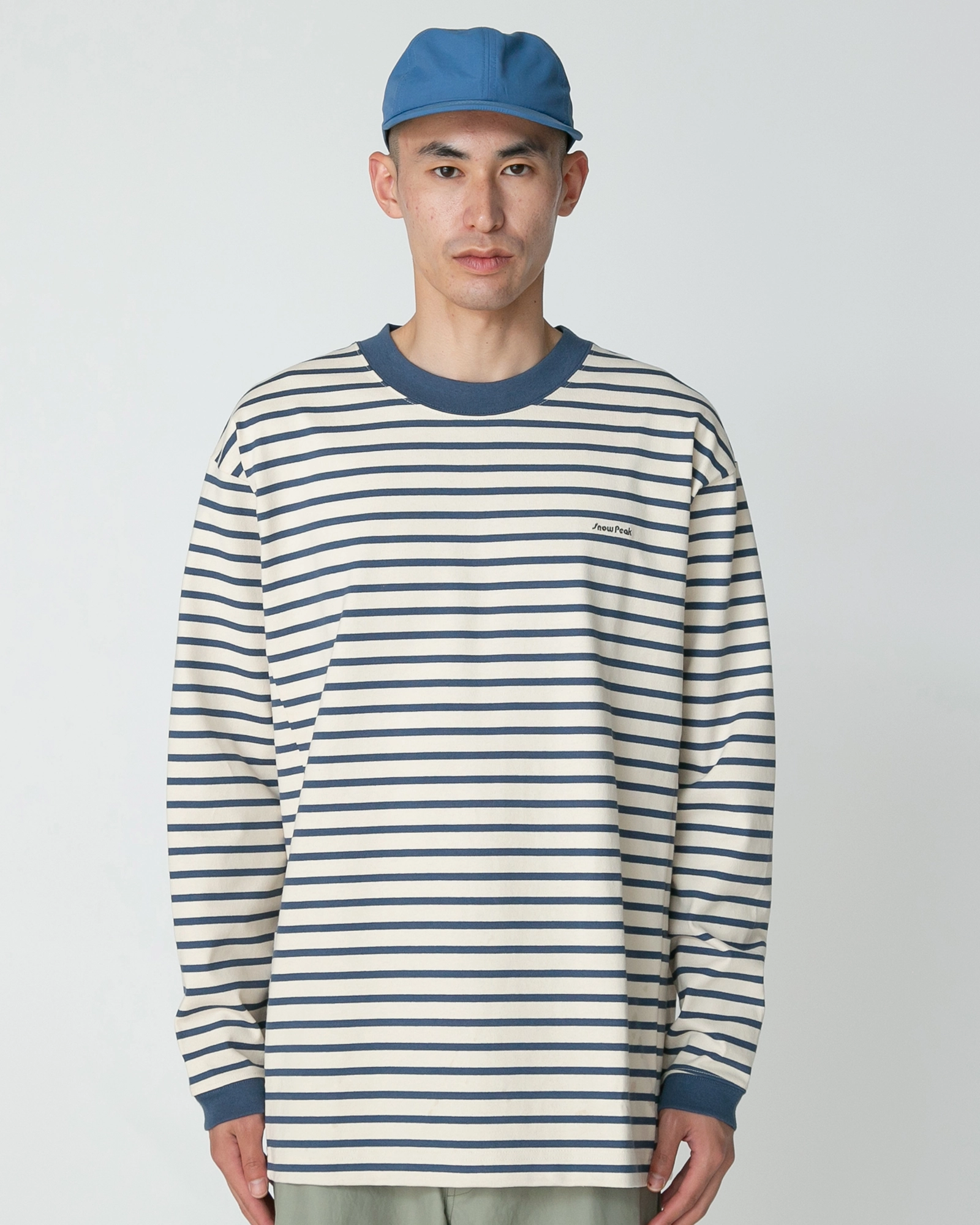 Heavy Cotton Border Long Sleeve T-Shirt