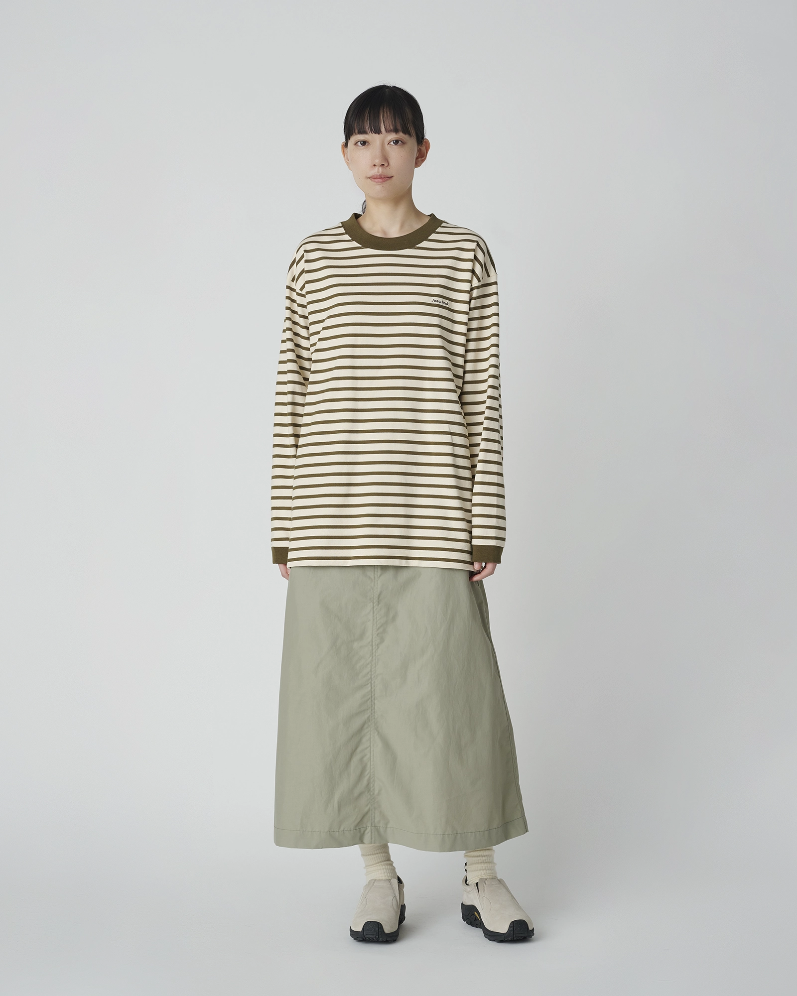 Heavy Cotton Border Long Sleeve T-Shirt