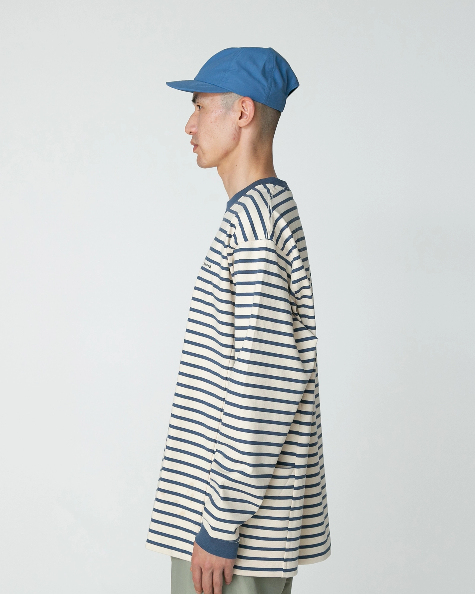 Heavy Cotton Border Long Sleeve T-Shirt