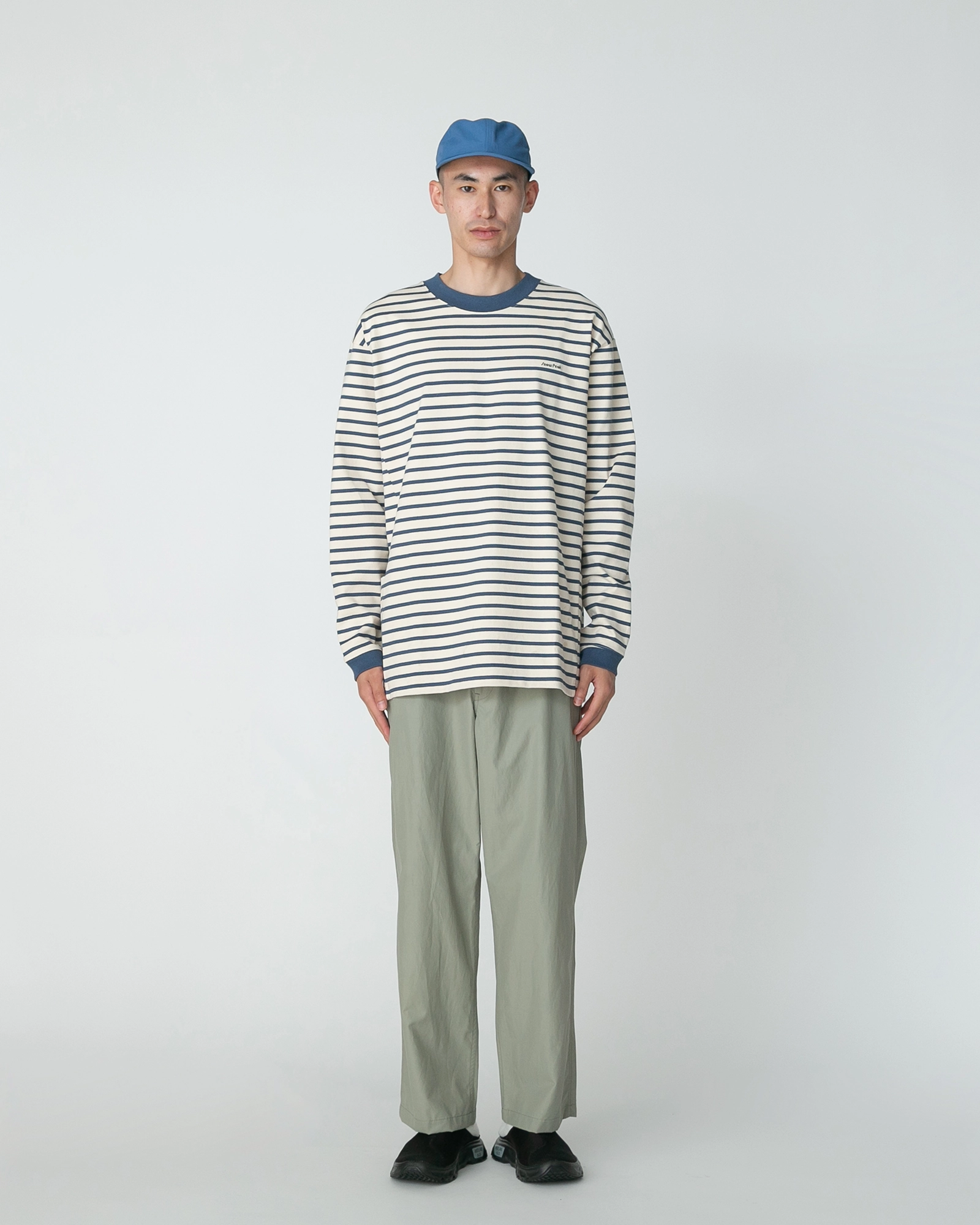 Heavy Cotton Border Long Sleeve T-Shirt