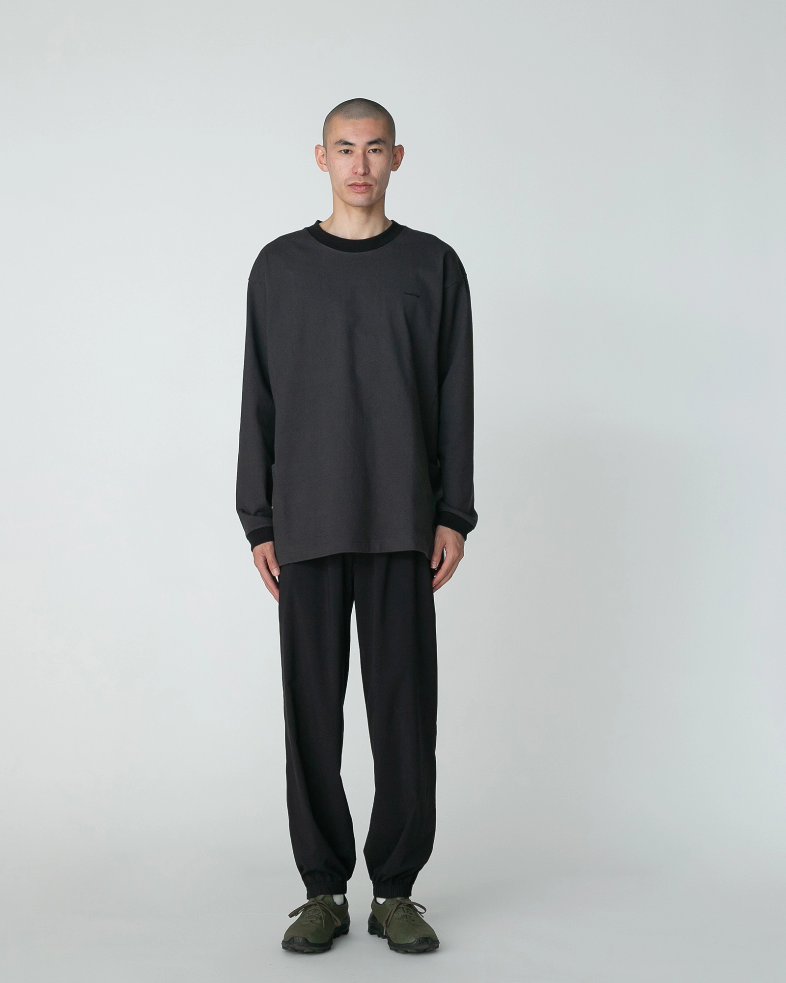 Heavy Cotton Border Long Sleeve T-Shirt
